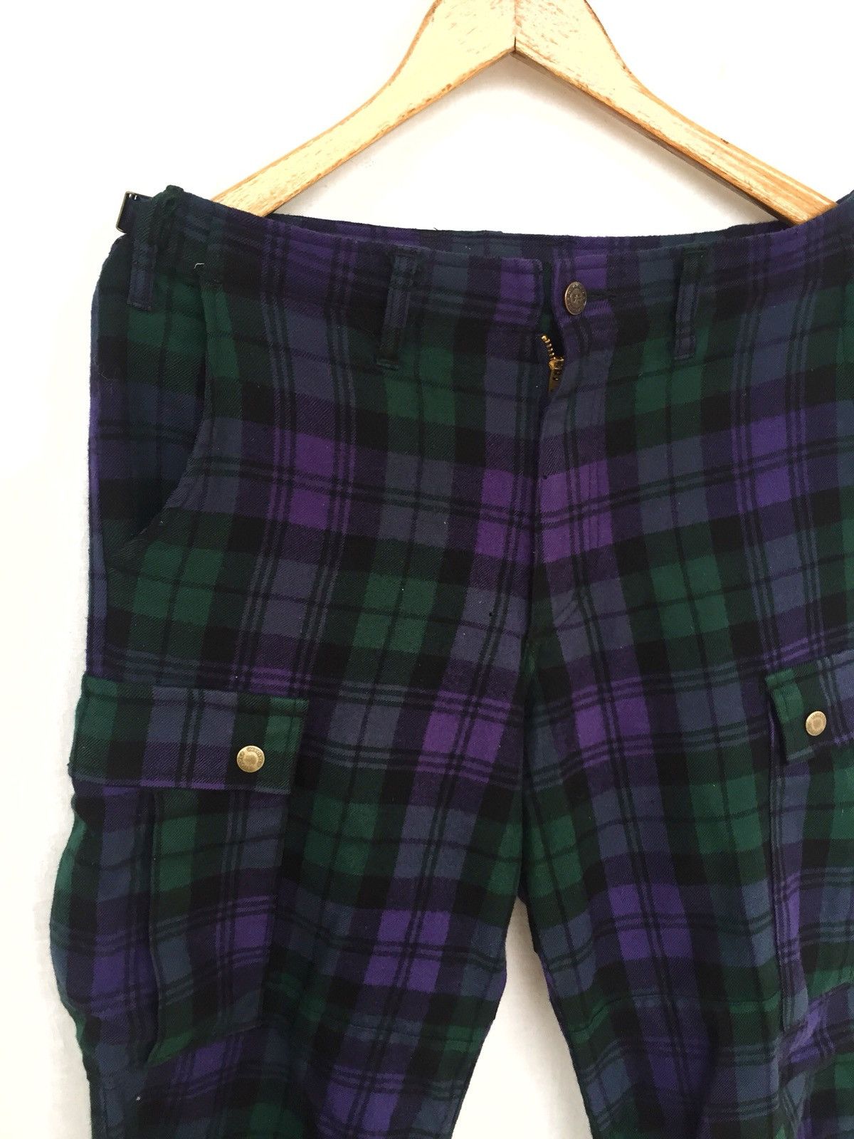 Beauty Beast FW03-04 REVOLVER 🇯🇵 Plaid Bondage Cargo Pants Size US 32 / EU 48 - 4 Thumbnail