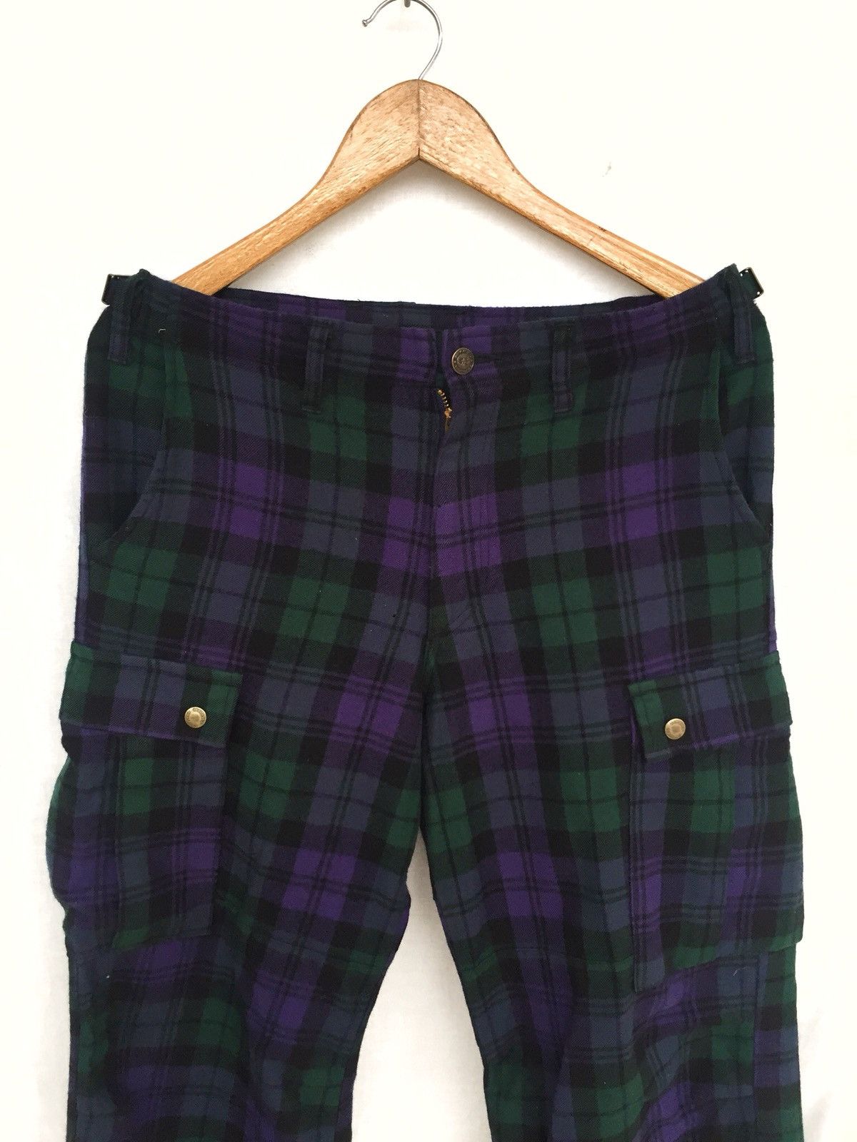Beauty Beast FW03-04 REVOLVER 🇯🇵 Plaid Bondage Cargo Pants Size US 32 / EU 48 - 3 Thumbnail