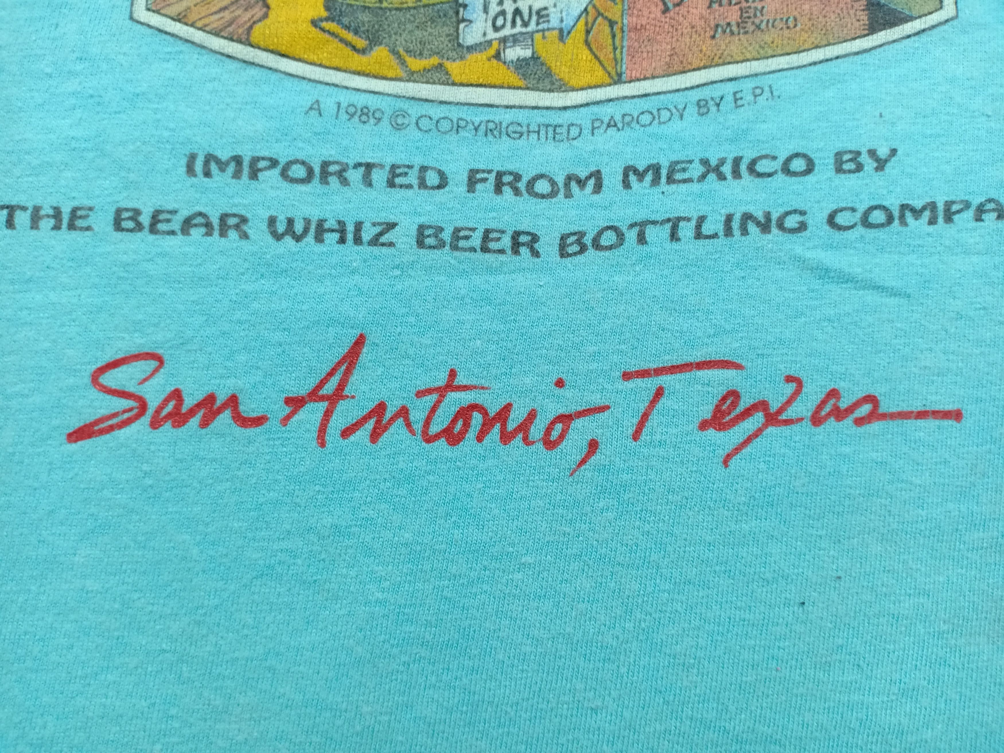 Vintage 80s Bearona Whiz San Antonio Texas 1989 Tee Size US XXL / EU 58 / 5 - 4 Thumbnail