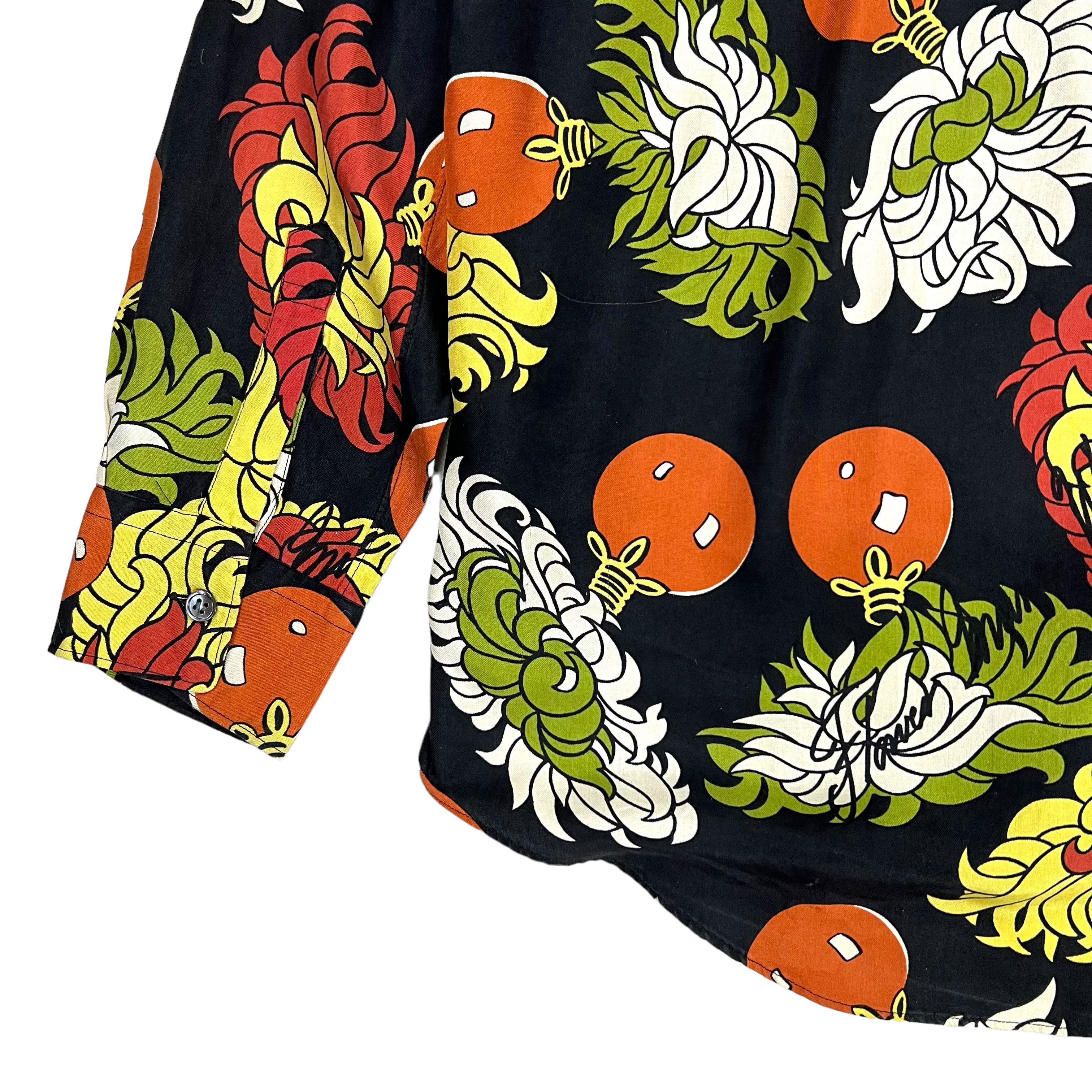 Comme des Garcons × Comme des Garcons SHIRT HAIWAII FLOWER AND WINTER DECONSTRUCTED SILK SHIRT Size US L / EU 52-54 / 3 - 9 Thumbnail