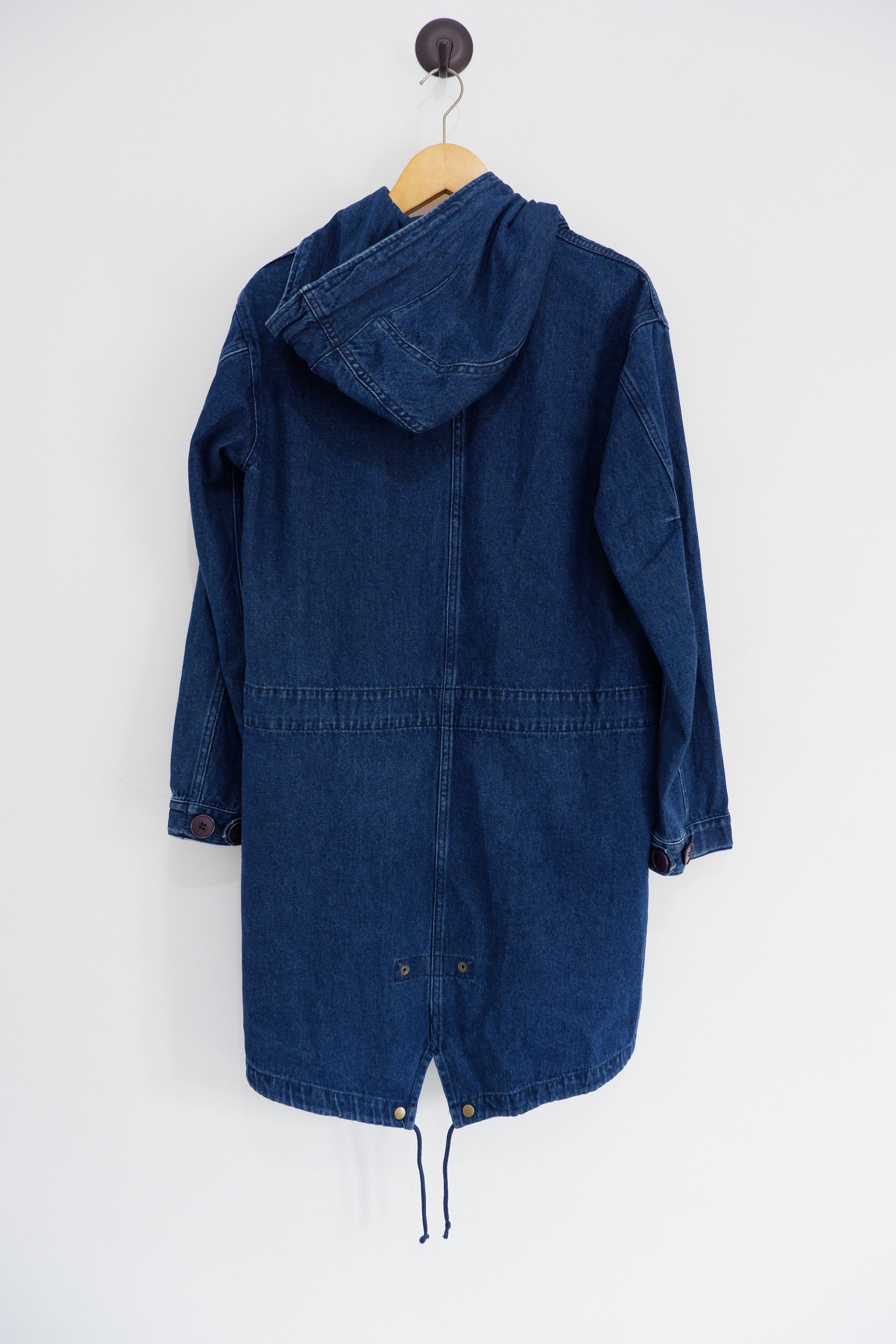 Ne-Net Vtg Ne-Net Issey Miyake Cat Logo Denim Parka Jacket Size US M / EU 48-50 / 2 - 3 Thumbnail