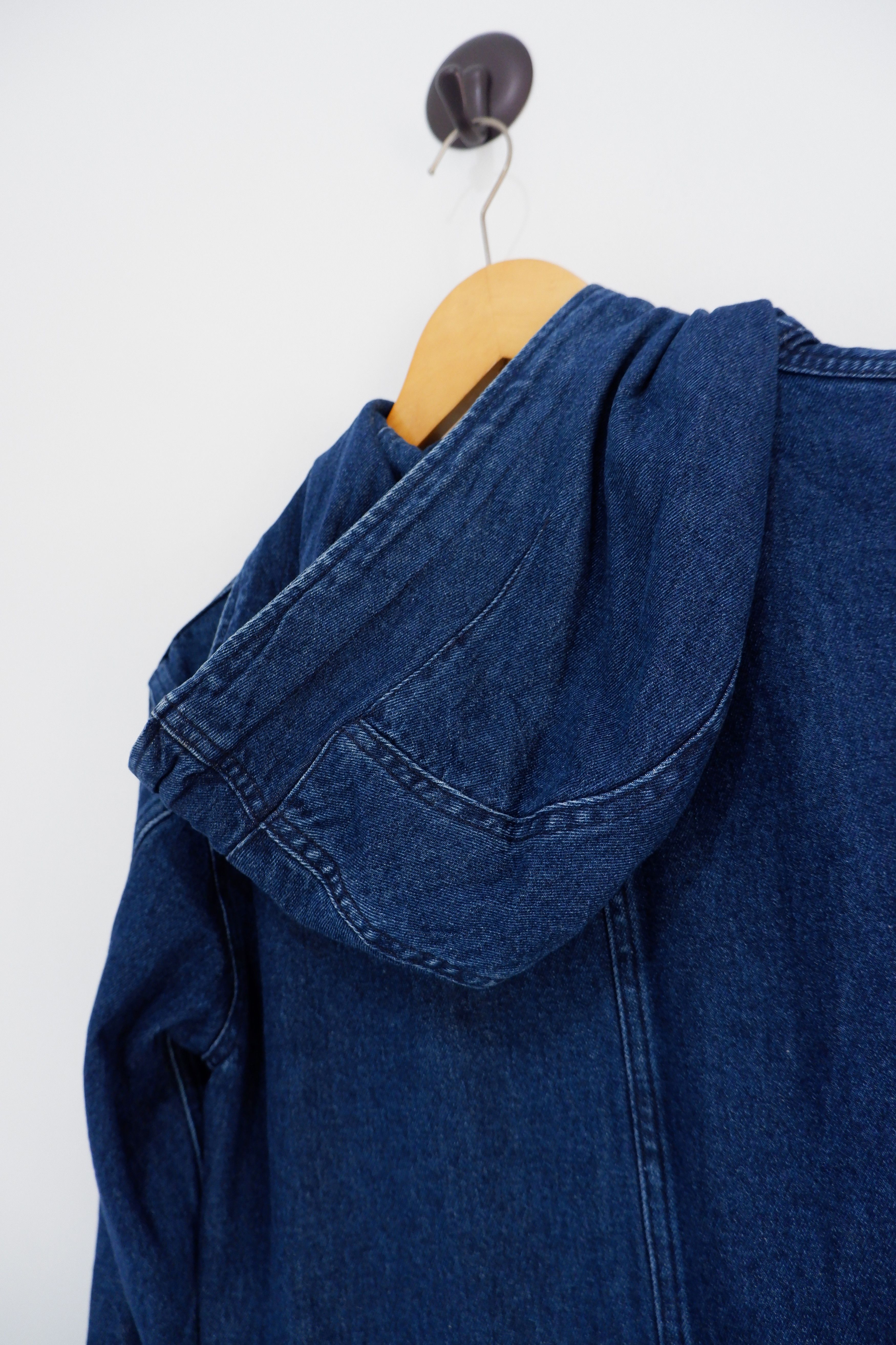Ne-Net Vtg Ne-Net Issey Miyake Cat Logo Denim Parka Jacket Size US M / EU 48-50 / 2 - 8 Thumbnail