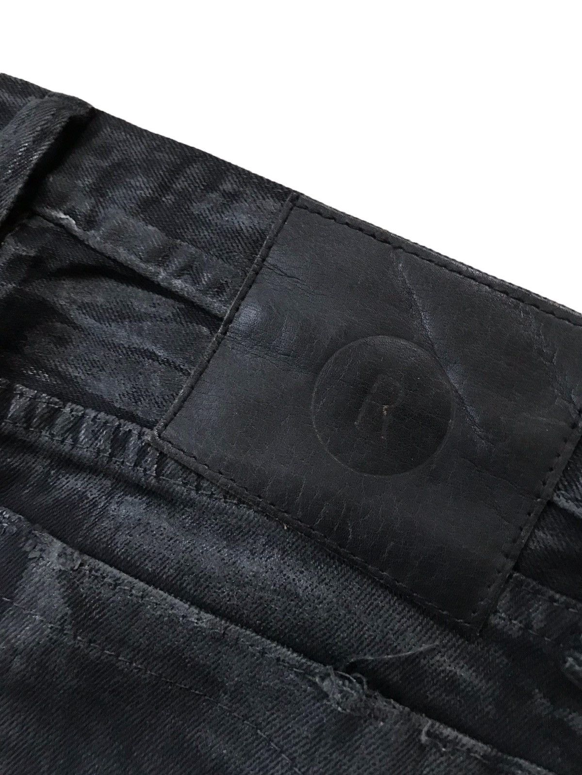 Le Grande Bleu (L.G.B.) 💥Archive Japanese Rivet Blue Splatter Wax Denim Size US 30 / EU 46 - 8 Thumbnail