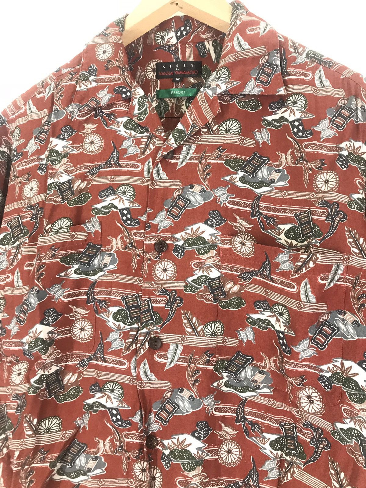 Kansai Yamamoto 1990s Kansai Yamamoto Hawaian Rayon Shirt Size US M / EU 48-50 / 2 - 2 Thumbnail