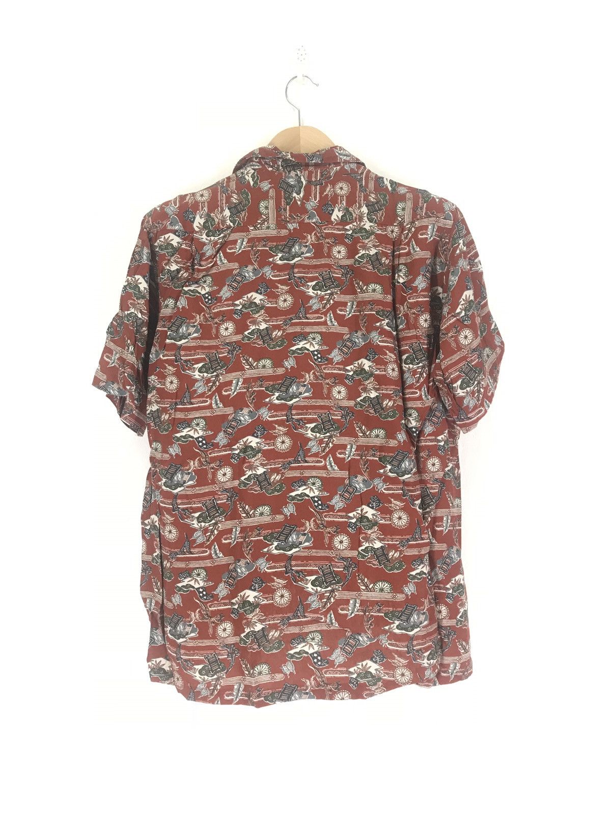 Kansai Yamamoto 1990s Kansai Yamamoto Hawaian Rayon Shirt Size US M / EU 48-50 / 2 - 3 Thumbnail