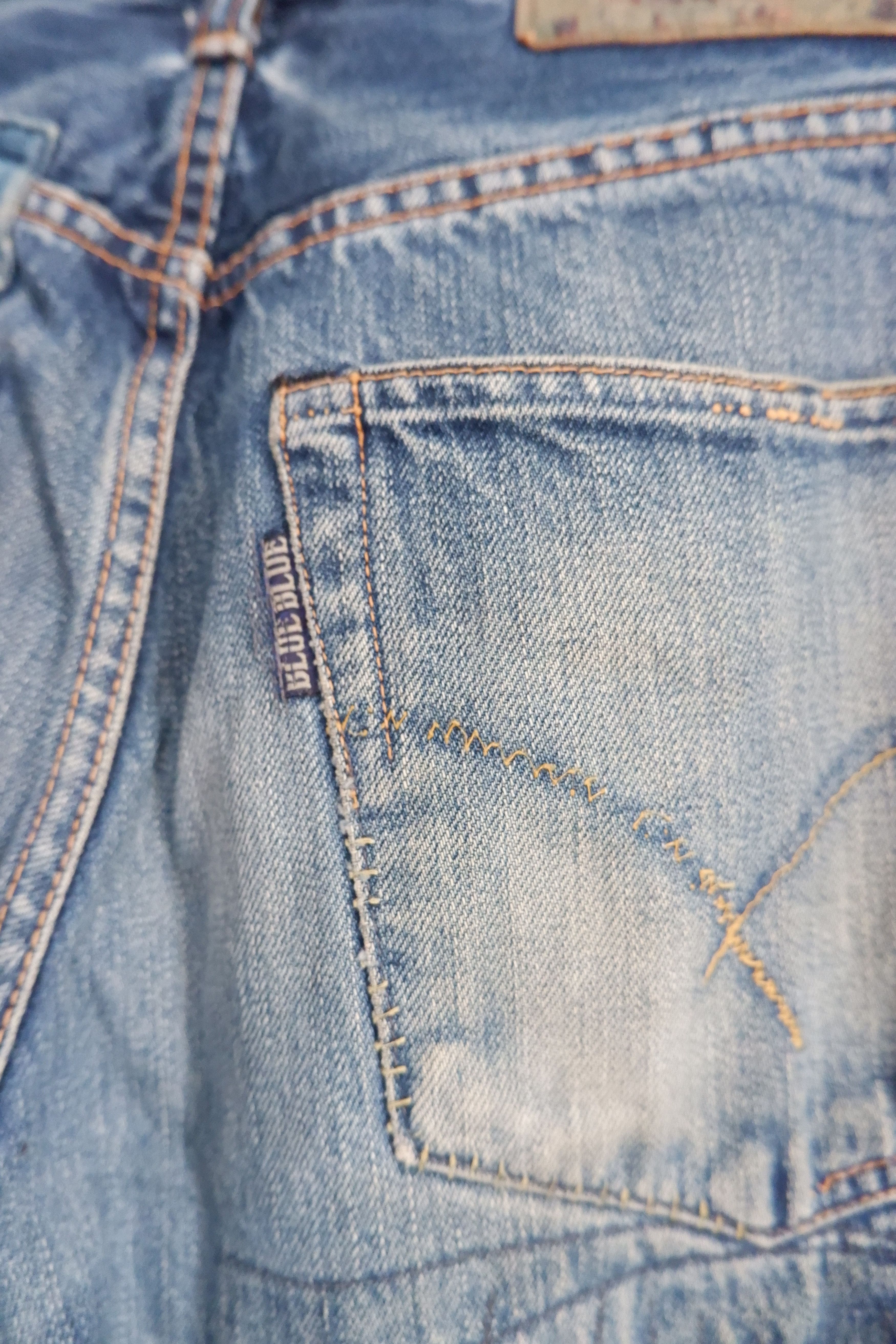 Japanese Brand Vintage Blue Blue Japan Boro Patchwork Jeans Size US 28 / EU 44 - 8 Thumbnail