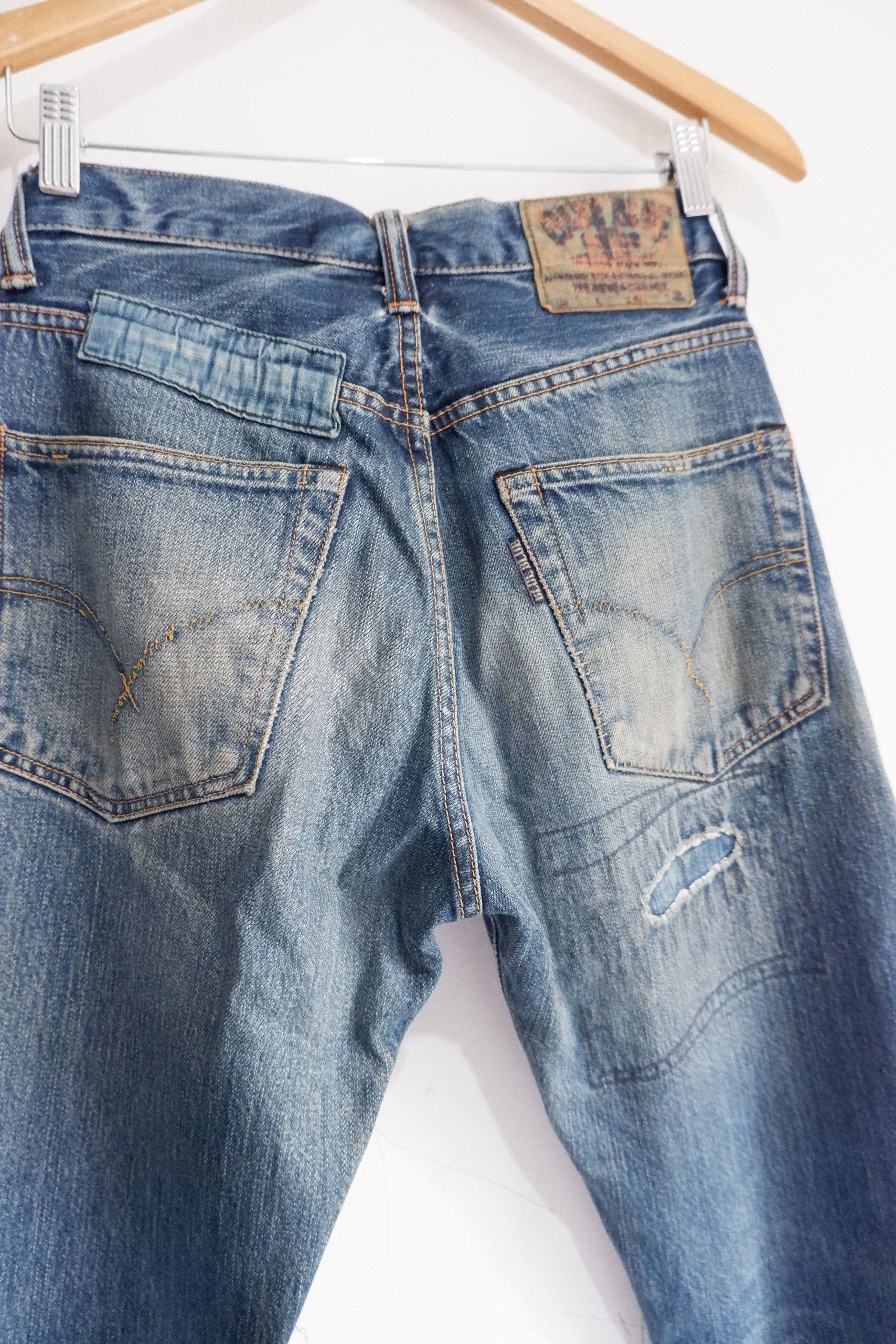 Japanese Brand Vintage Blue Blue Japan Boro Patchwork Jeans Size US 28 / EU 44 - 7 Thumbnail