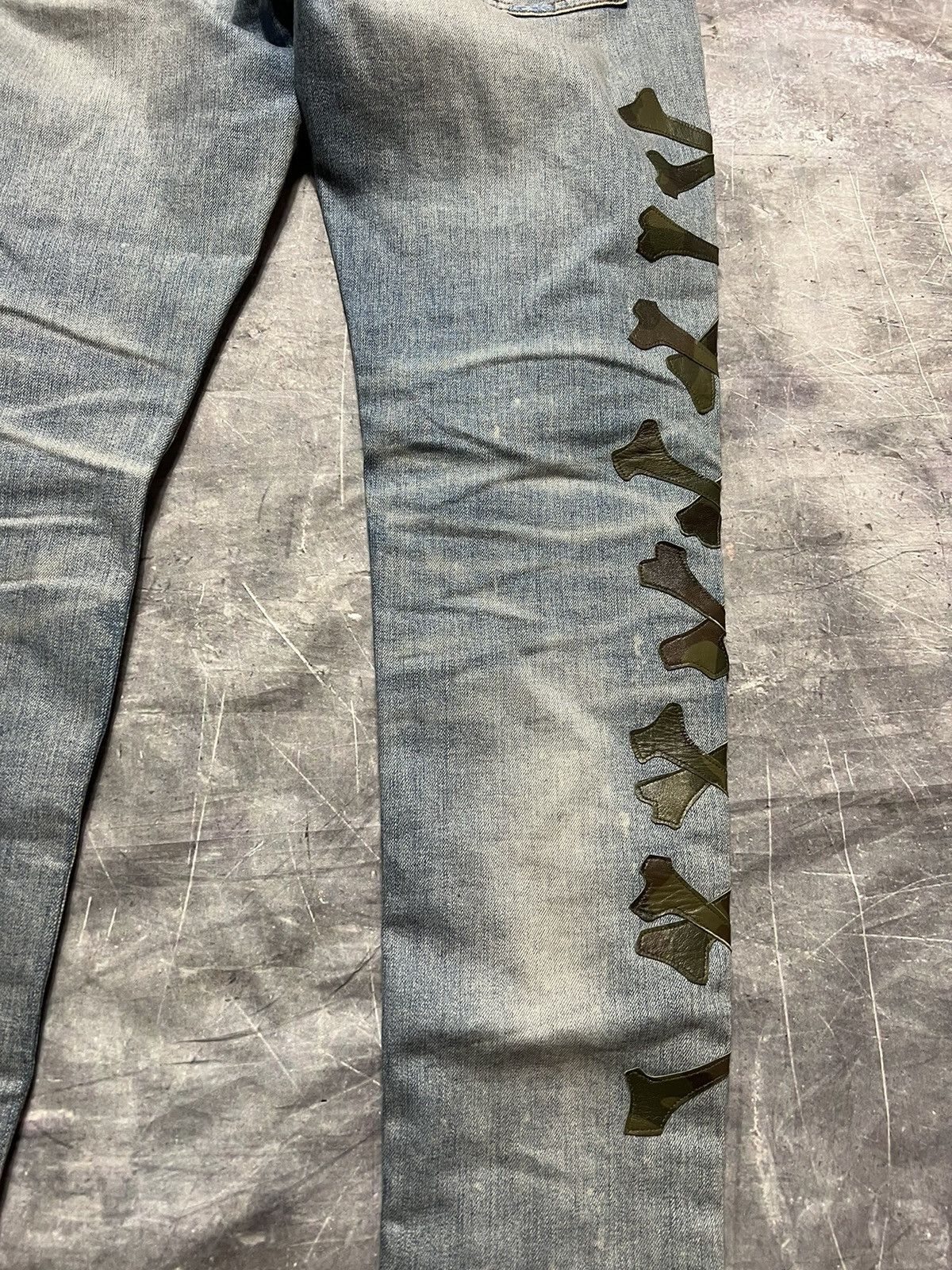 Amiri Amiri Bones Leather Patch Jeans Size US 34 / EU 50 - 6 Thumbnail