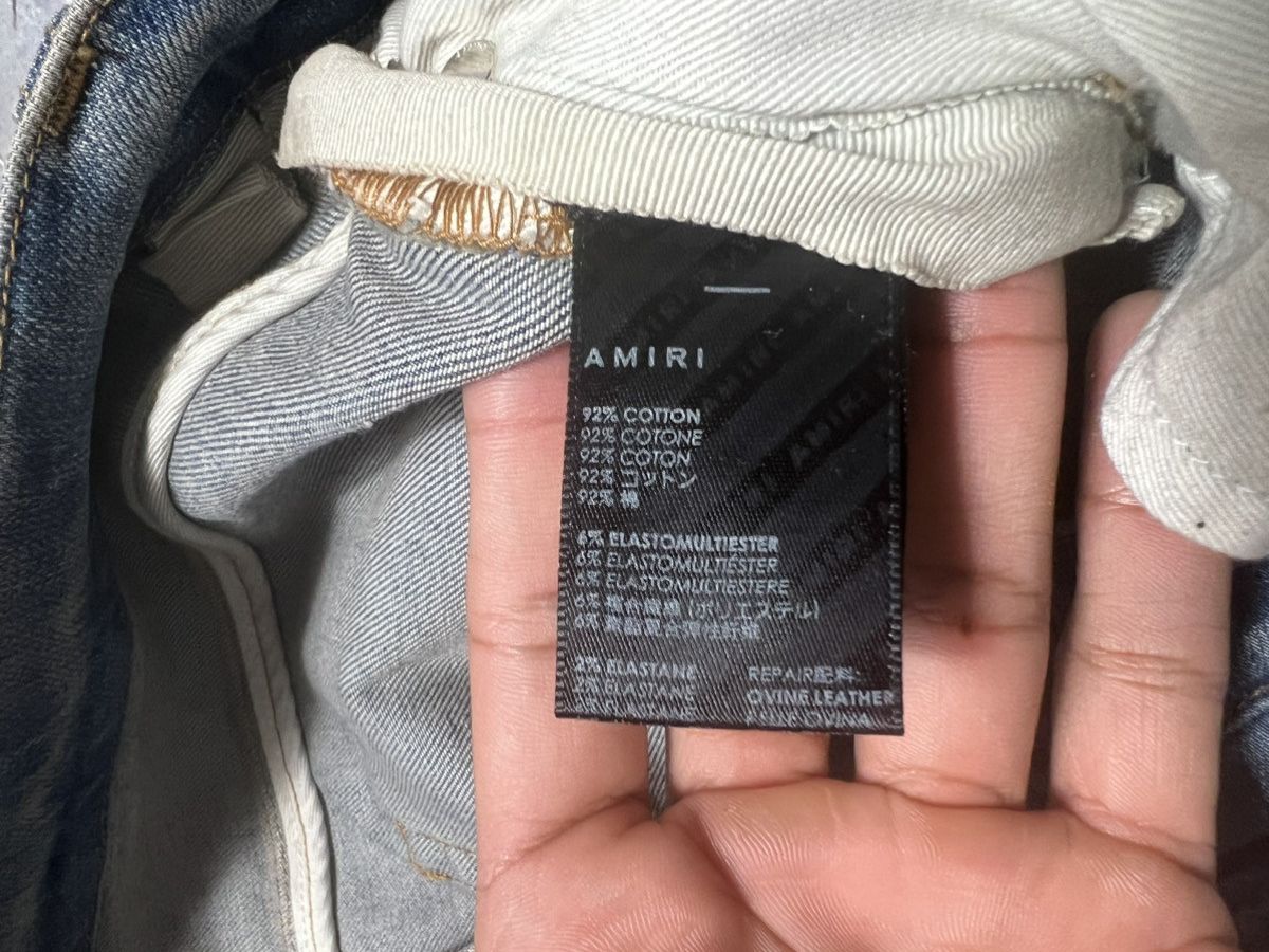 Amiri Amiri Bones Leather Patch Jeans Size US 34 / EU 50 - 11 Thumbnail