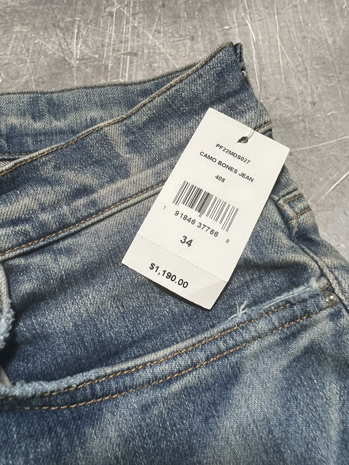 Amiri Amiri Bones Leather Patch Jeans Size US 34 / EU 50 - 8 Thumbnail