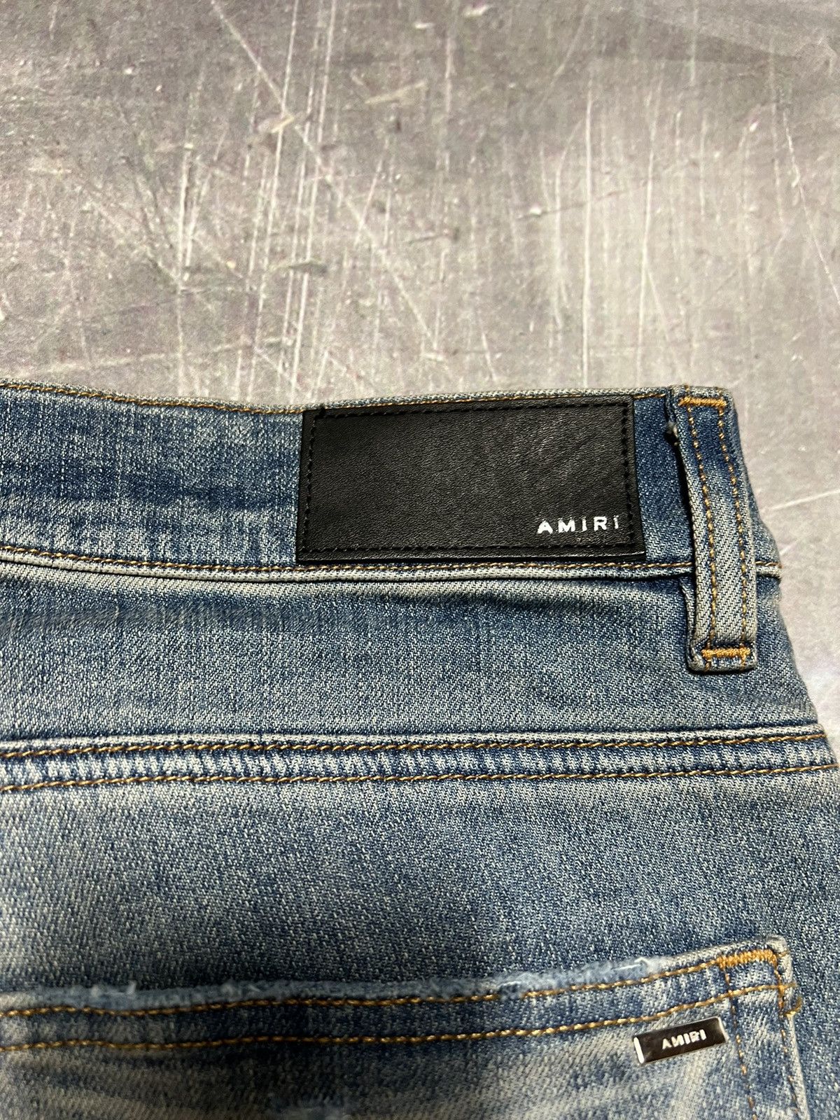 Amiri Amiri Bones Leather Patch Jeans Size US 34 / EU 50 - 7 Thumbnail