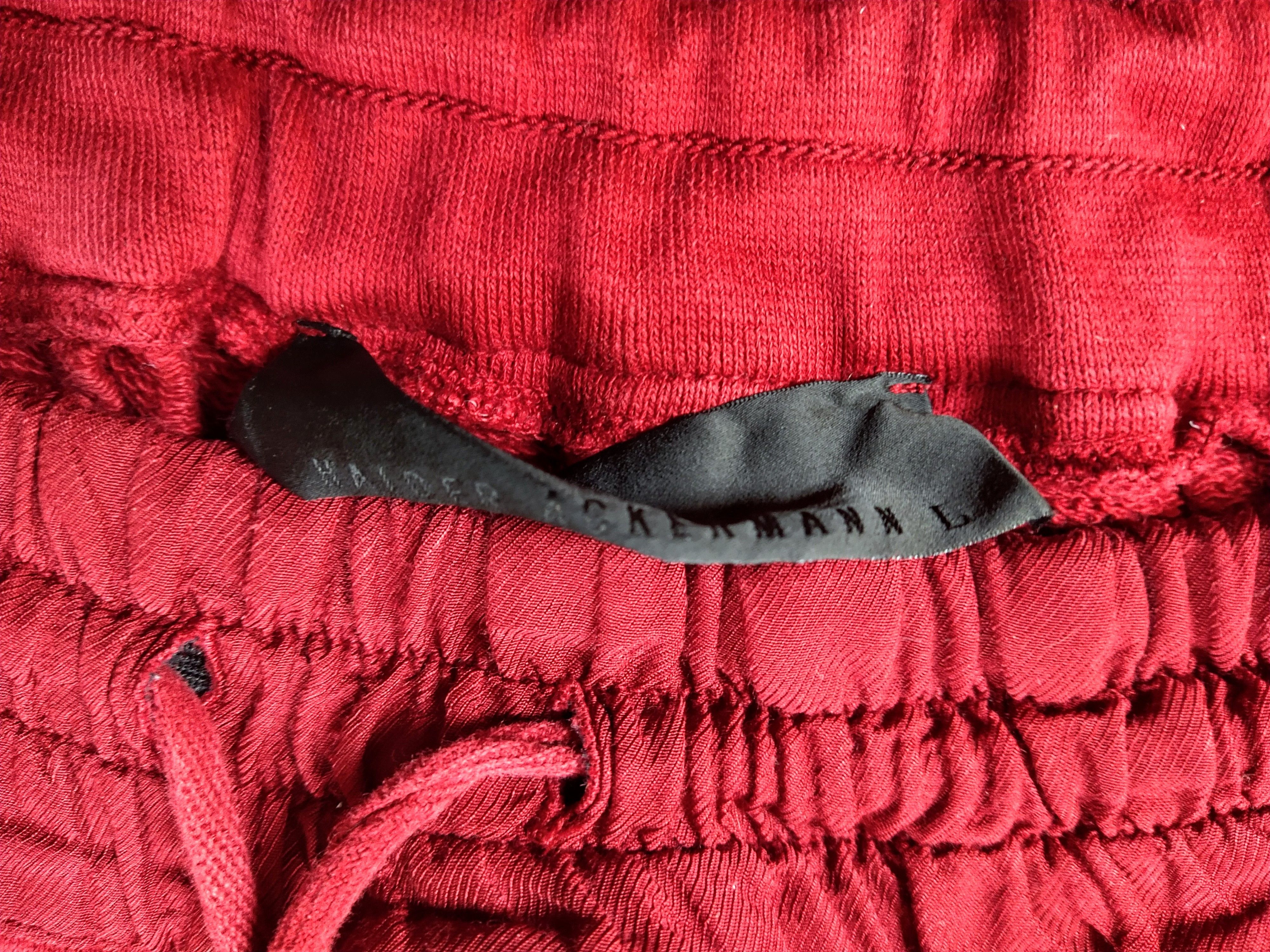 Haider Ackermann Haider Ackermann Perth Sweatpants Red Cotton FW17 Size US 34 / EU 50 - 8 Thumbnail