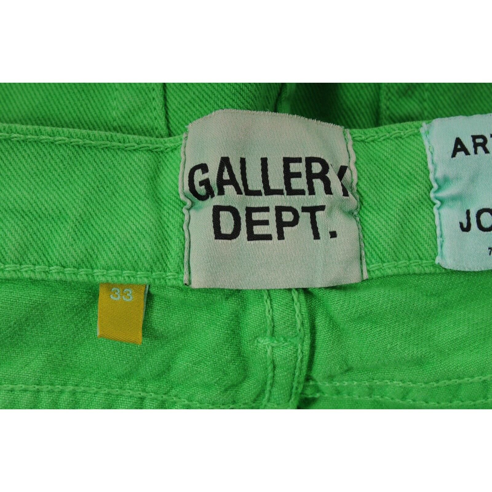 Gallery Dept. Green Logan Wide Leg Jeans Boot Cut High Waist Denim -01472 Size US 33 - 7 Thumbnail