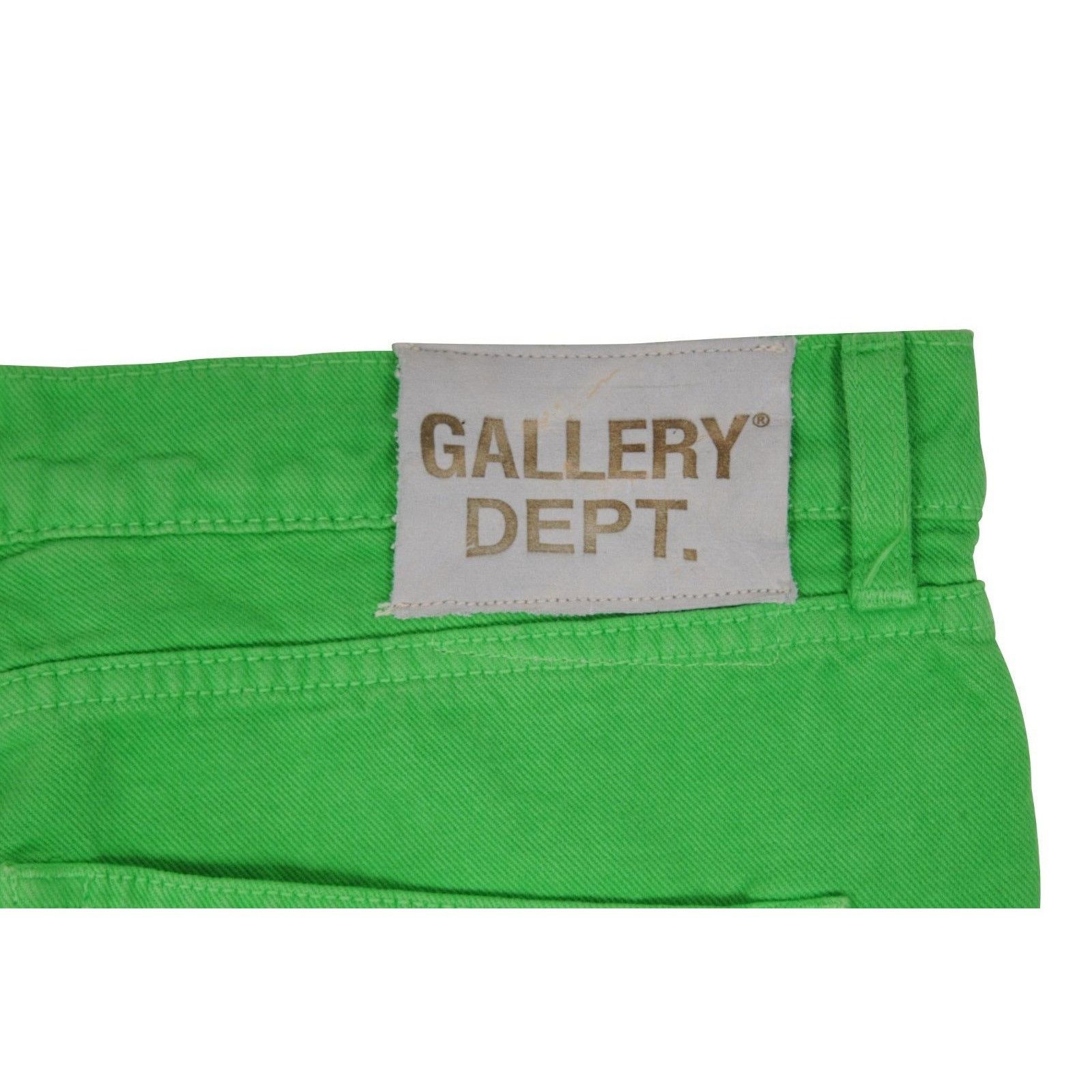 Gallery Dept. Green Logan Wide Leg Jeans Boot Cut High Waist Denim -01472 Size US 33 - 10 Thumbnail