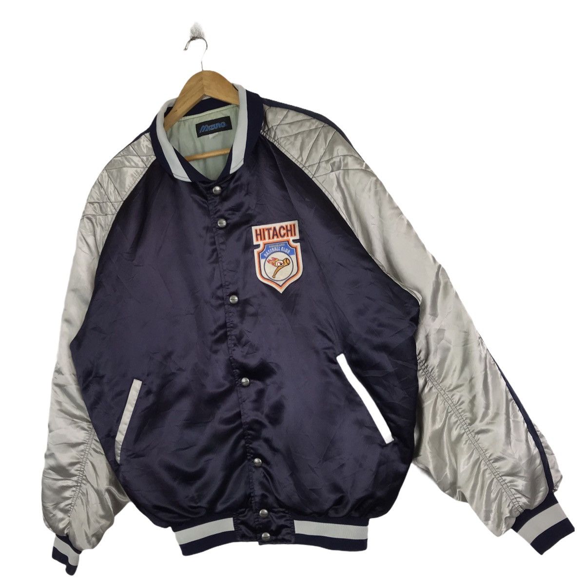MLB × Mizuno × Vintage Vintage Hitachi Baseball Team Varsity Jacket Size US XXL / EU 58 / 5 - 4 Thumbnail
