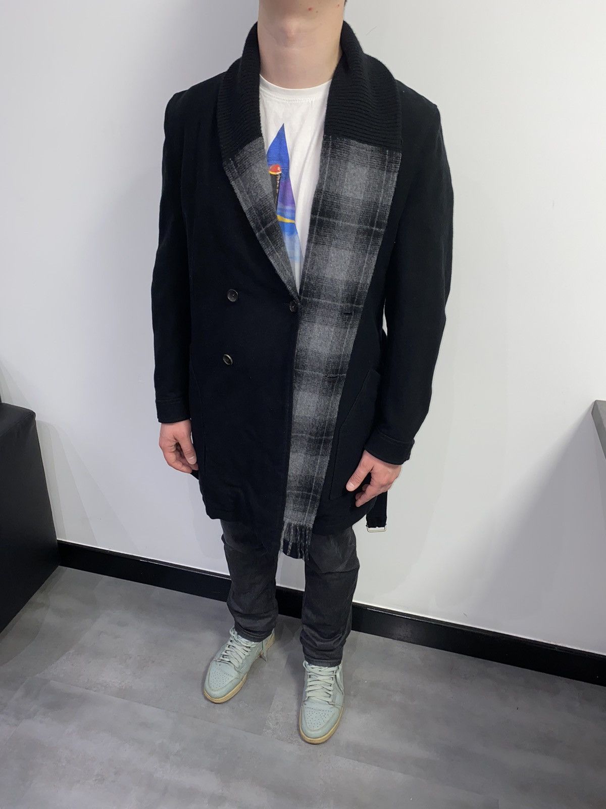 Saint Laurent Paris FW11 Yves Saint Laurent Hedi Era Cashmere Scarf Coat Size US L / EU 52-54 / 3 - 9 Thumbnail