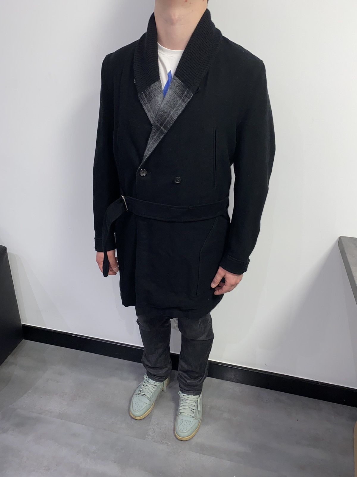 Saint Laurent Paris FW11 Yves Saint Laurent Hedi Era Cashmere Scarf Coat Size US L / EU 52-54 / 3 - 10 Thumbnail