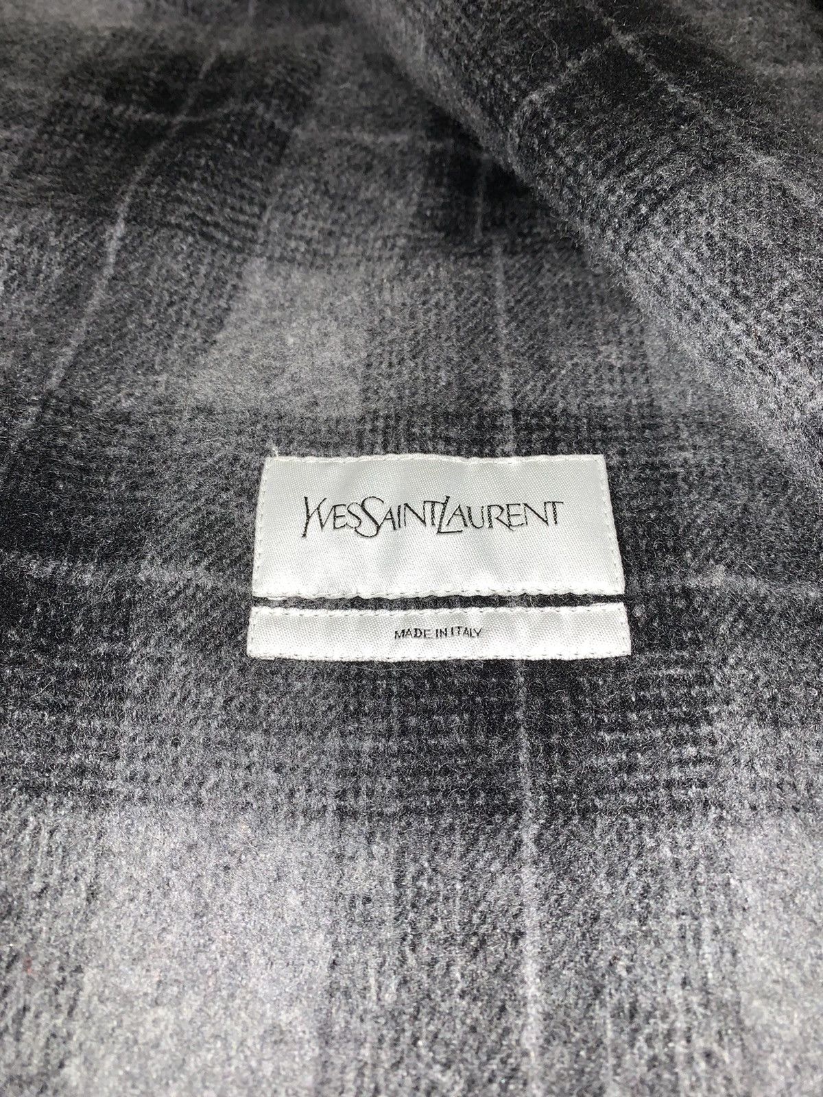 Saint Laurent Paris FW11 Yves Saint Laurent Hedi Era Cashmere Scarf Coat Size US L / EU 52-54 / 3 - 13 Thumbnail