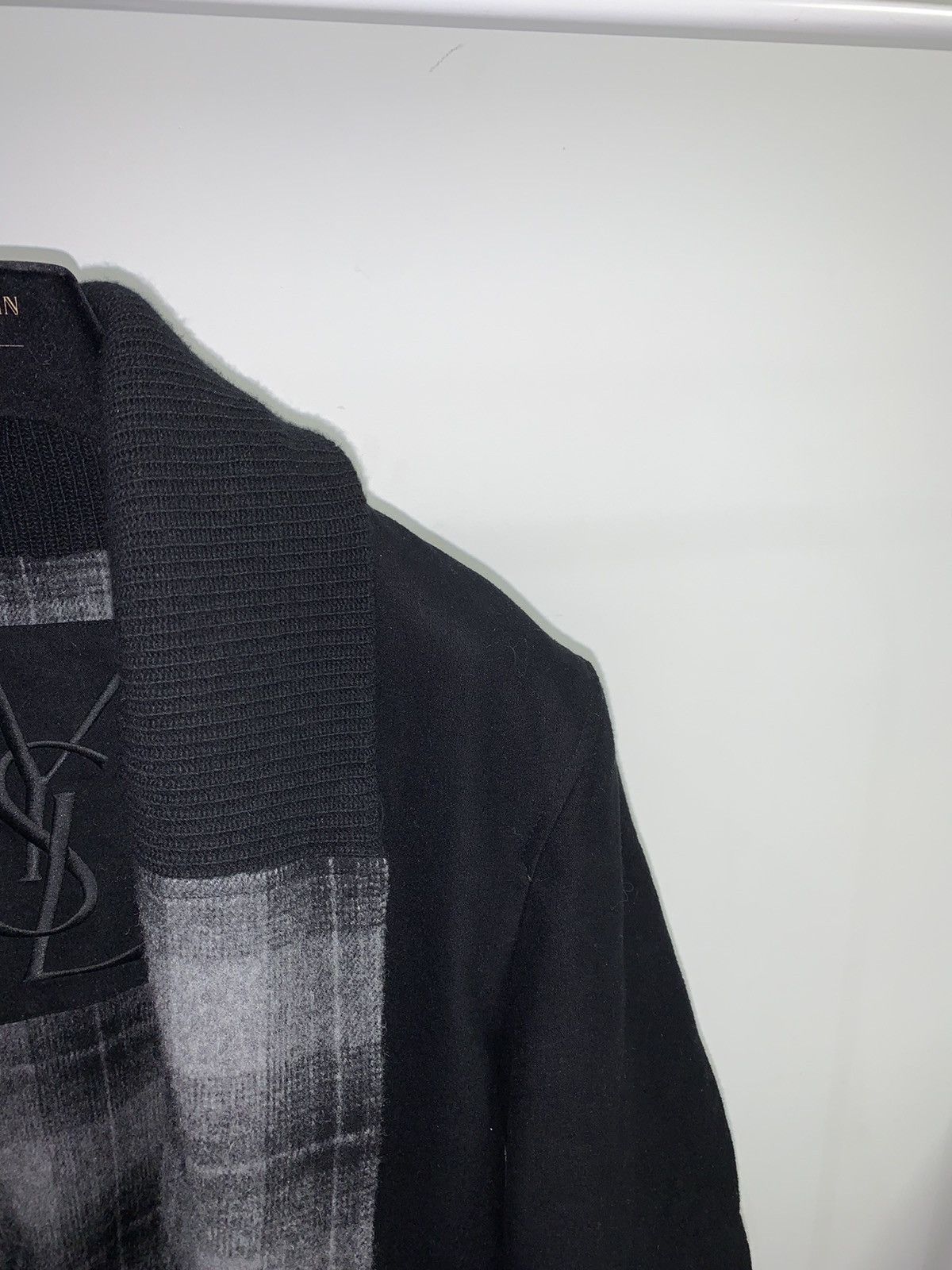 Saint Laurent Paris FW11 Yves Saint Laurent Hedi Era Cashmere Scarf Coat Size US L / EU 52-54 / 3 - 3 Thumbnail