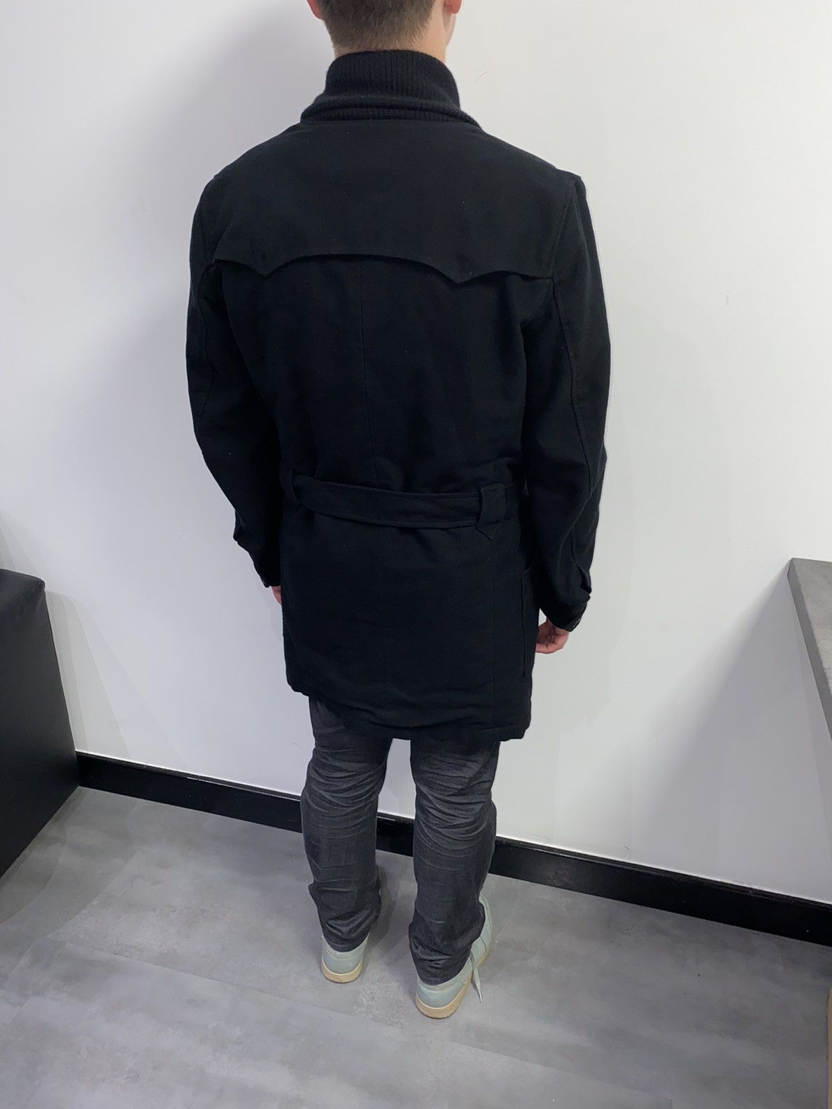 Saint Laurent Paris FW11 Yves Saint Laurent Hedi Era Cashmere Scarf Coat Size US L / EU 52-54 / 3 - 11 Thumbnail