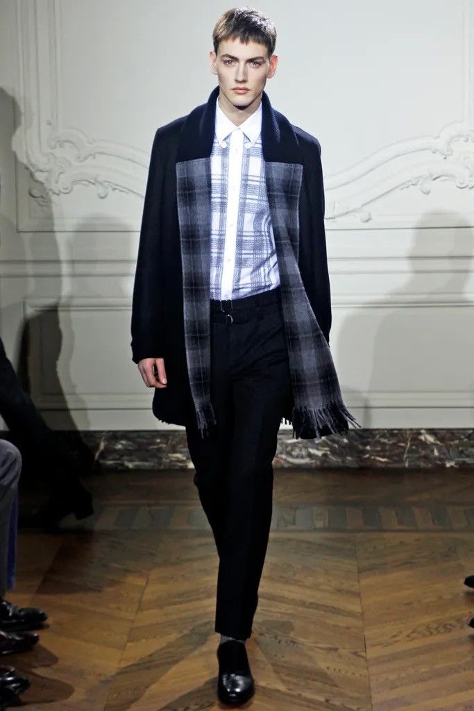 Saint Laurent Paris FW11 Yves Saint Laurent Hedi Era Cashmere Scarf Coat Size US L / EU 52-54 / 3 - 1 Thumbnail