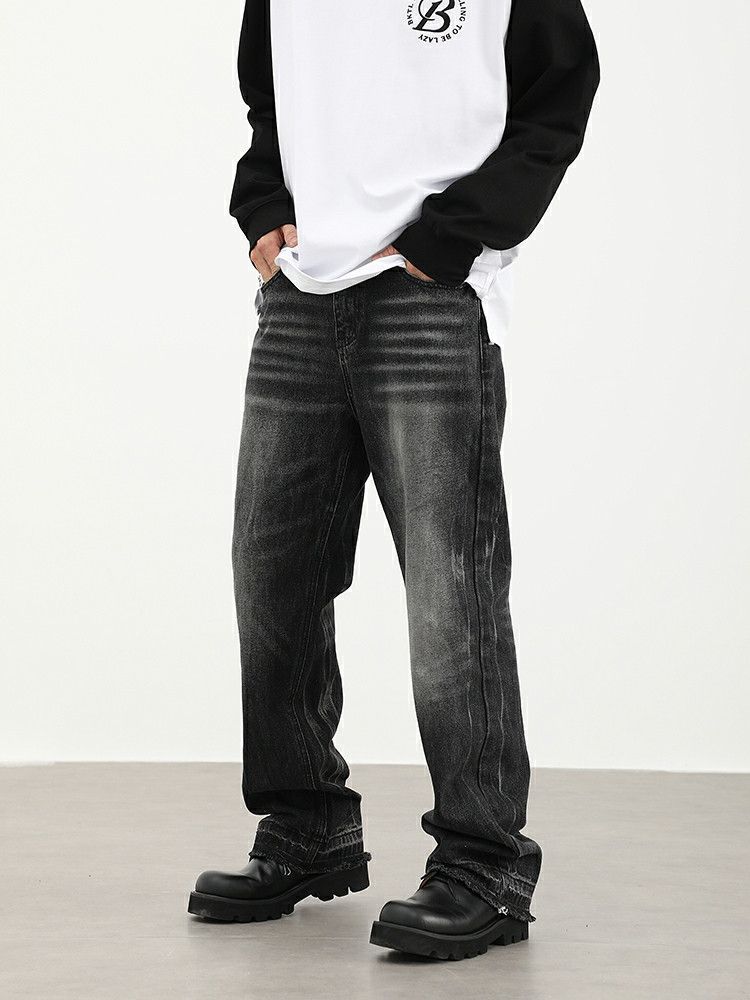 faded grunge vibe flared jeans