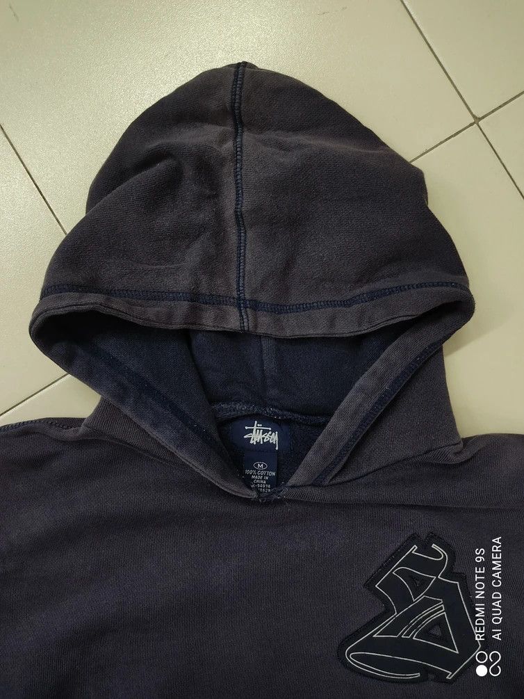 Stussy Faded Stussy Big Logo Embroidered Hoodie Size US L / EU 52-54 / 3 - 6 Thumbnail