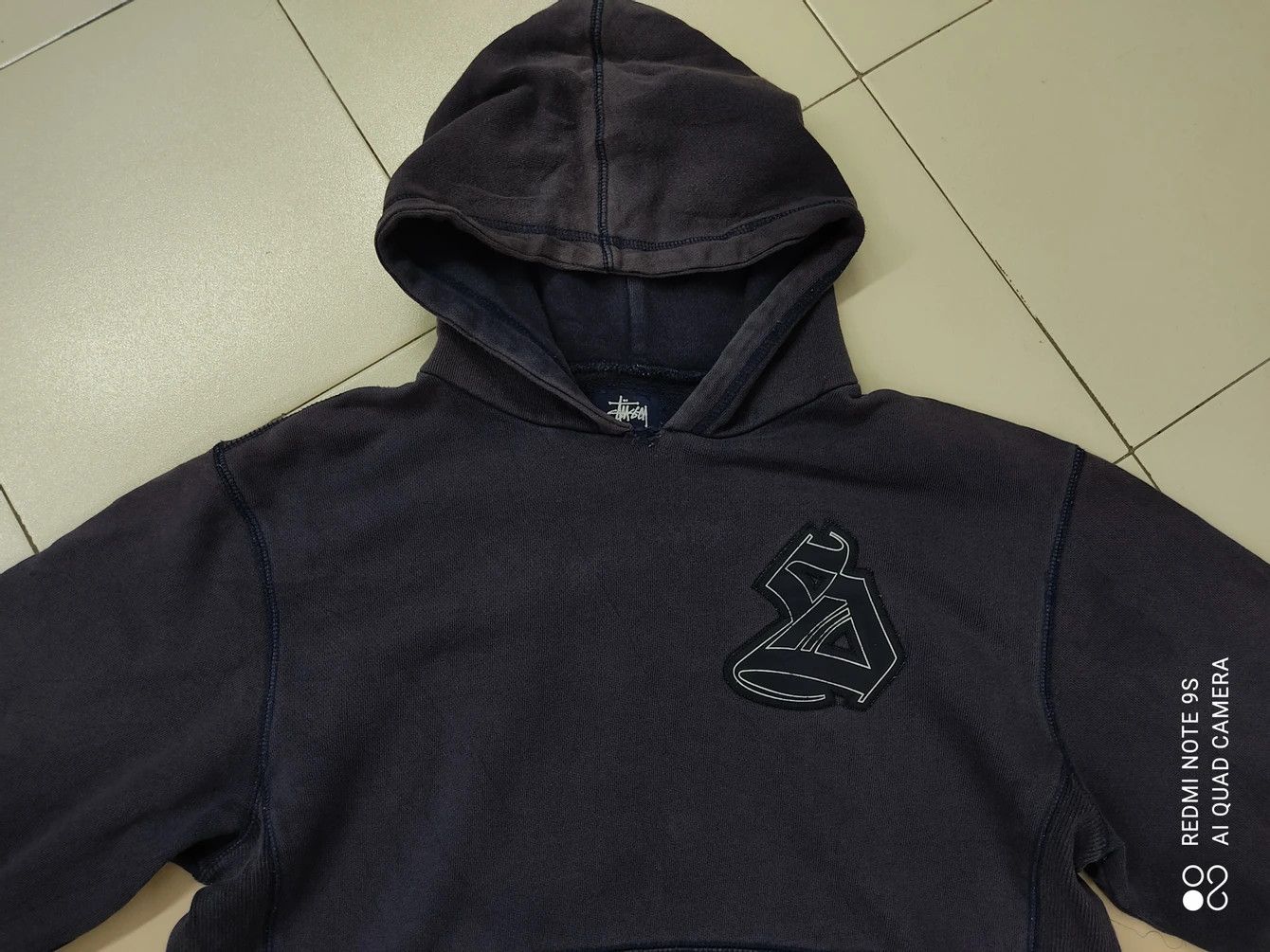 Stussy Faded Stussy Big Logo Embroidered Hoodie Size US L / EU 52-54 / 3 - 7 Thumbnail