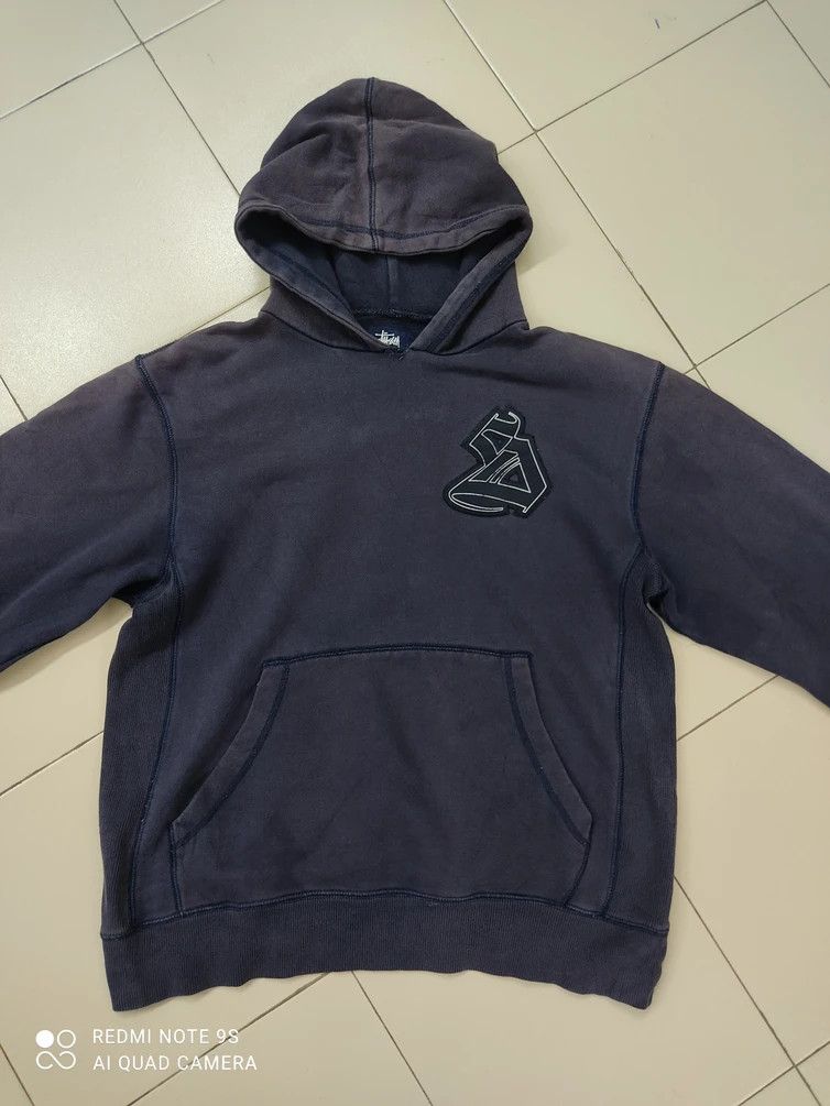 Stussy Faded Stussy Big Logo Embroidered Hoodie Size US L / EU 52-54 / 3 - 3 Thumbnail