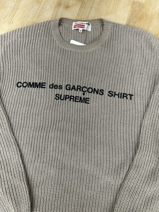 Supreme cdg hot sale sweater tan