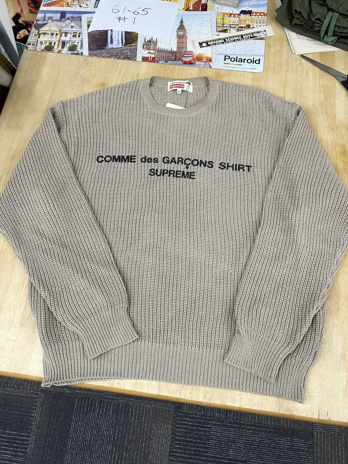 Supreme Supreme Comme des Garcons SHIRT Knit Sweater Tan Medium