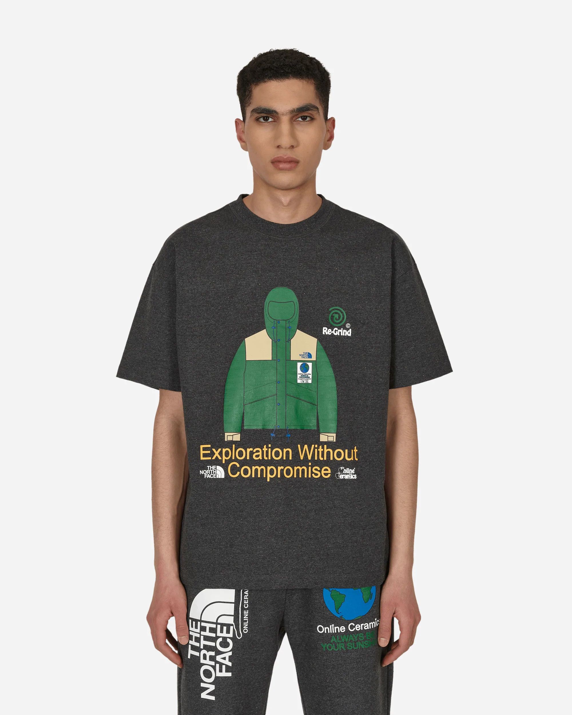 Online Ceramics × The North Face Large Black Regrind Knit T-Shirt Tee TNF Green CDG White Size US L / EU 52-54 / 3 - 4 Thumbnail