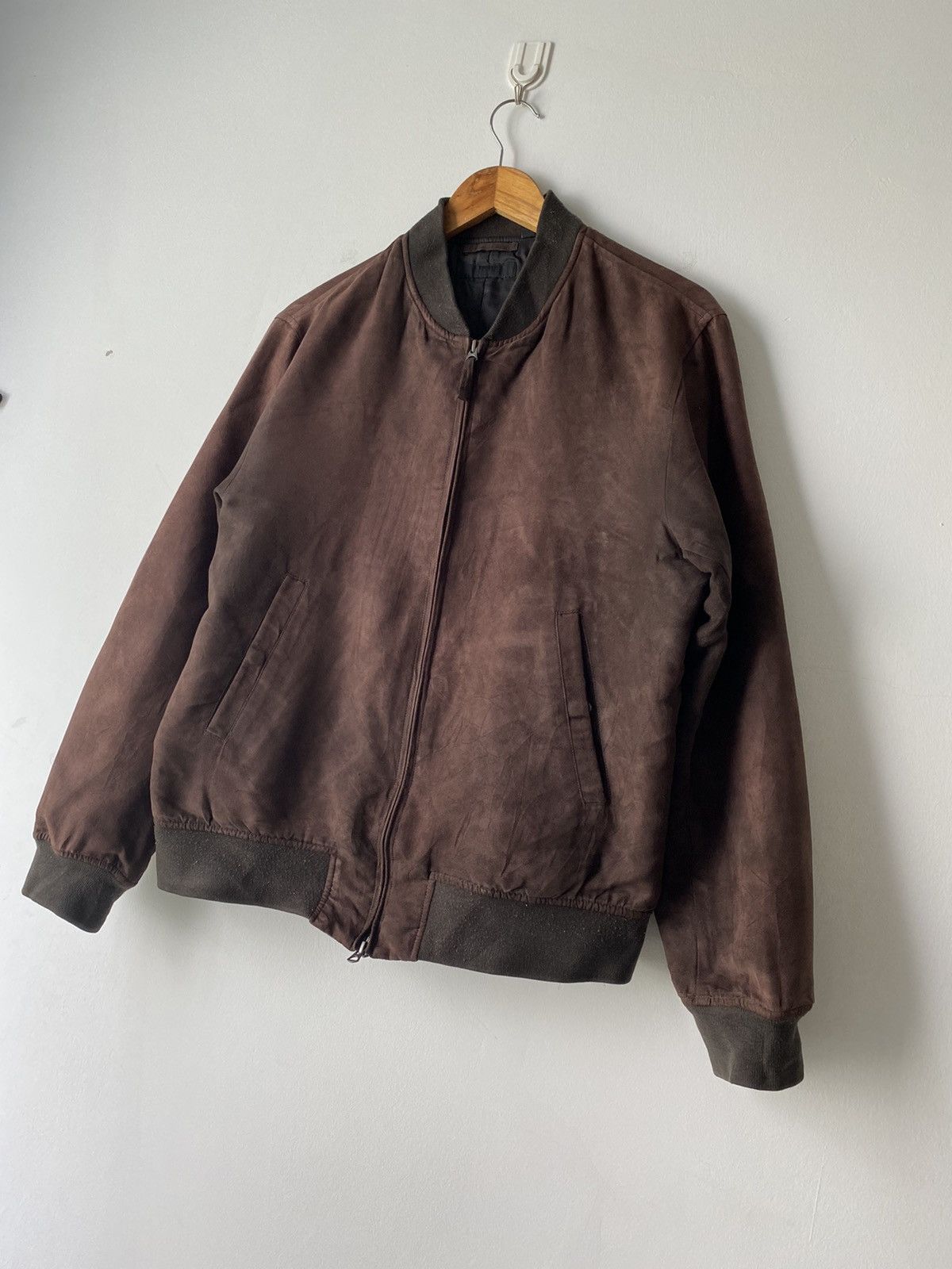 Japanese Brand × Uniqlo UNIQLO Suede Bomber Jacket Size US L / EU 52-54 / 3 - 5 Thumbnail