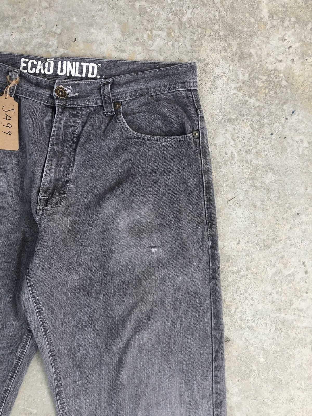 Ecko Unltd. Ecko Baggy Jeans hip hop Embroidered Jeans Skateboards Size US 37 - 6 Thumbnail