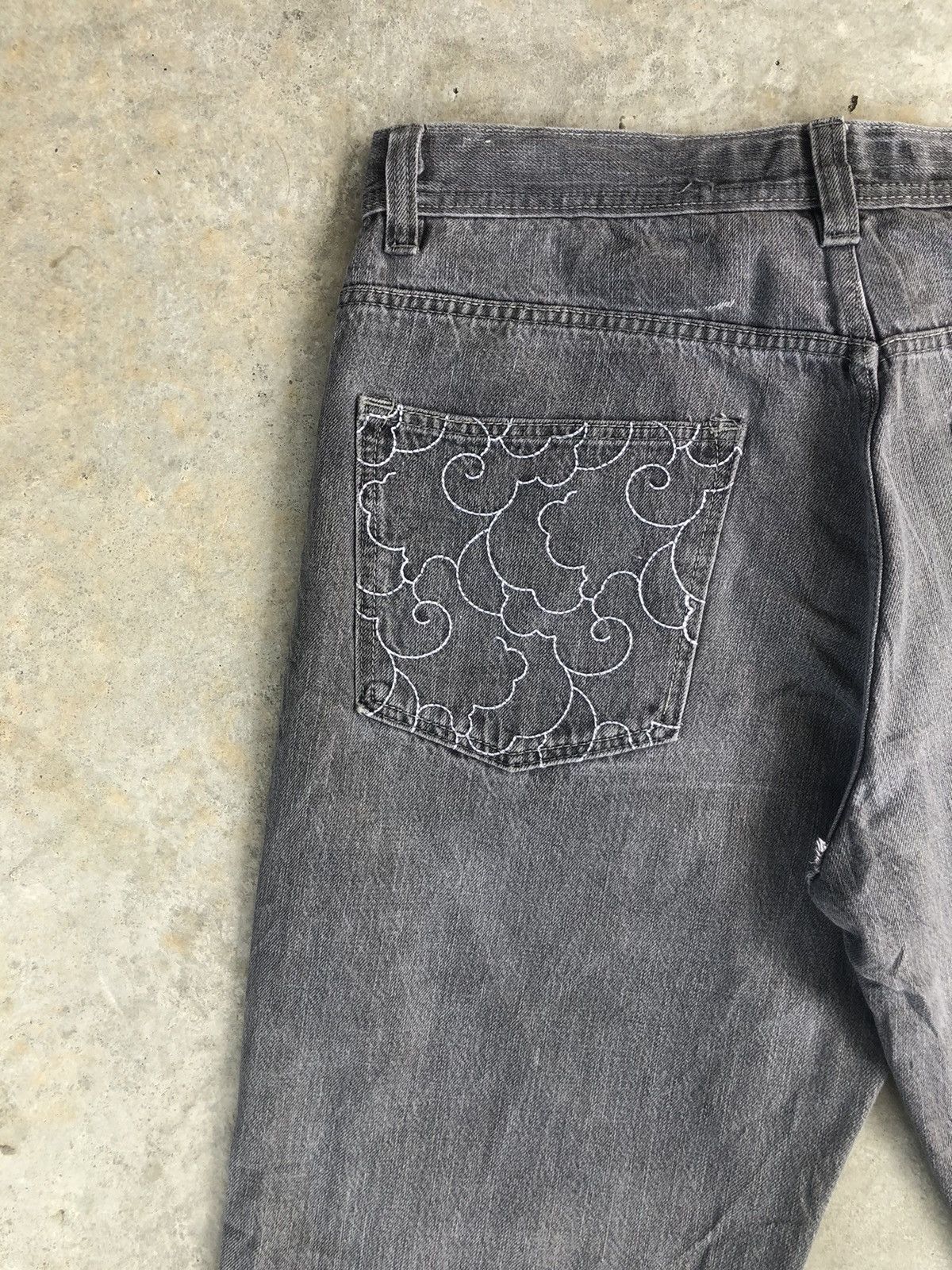 Ecko Unltd. Ecko Baggy Jeans hip hop Embroidered Jeans Skateboards Size US 37 - 10 Thumbnail
