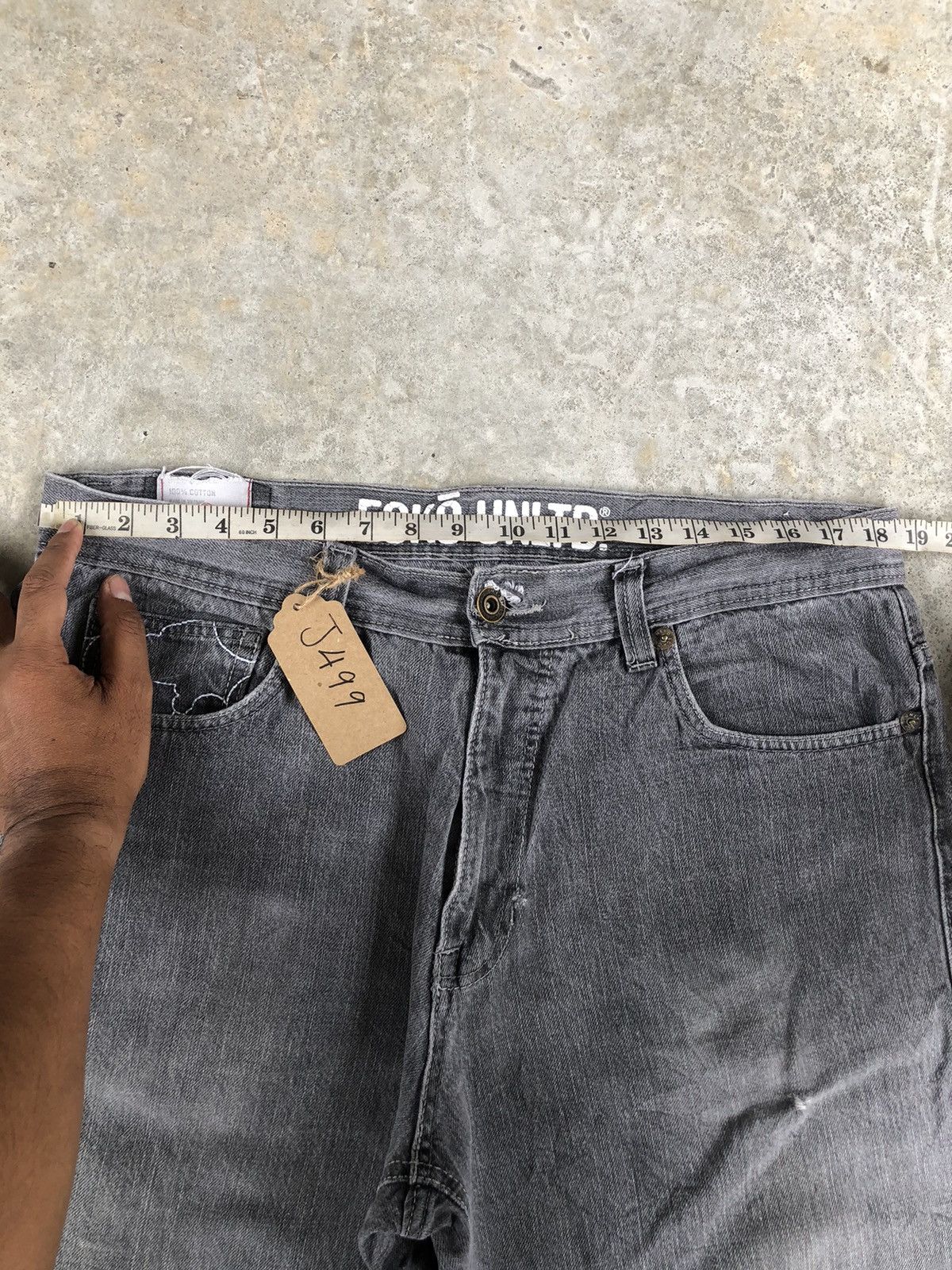 Ecko Unltd. Ecko Baggy Jeans hip hop Embroidered Jeans Skateboards Size US 37 - 20 Thumbnail