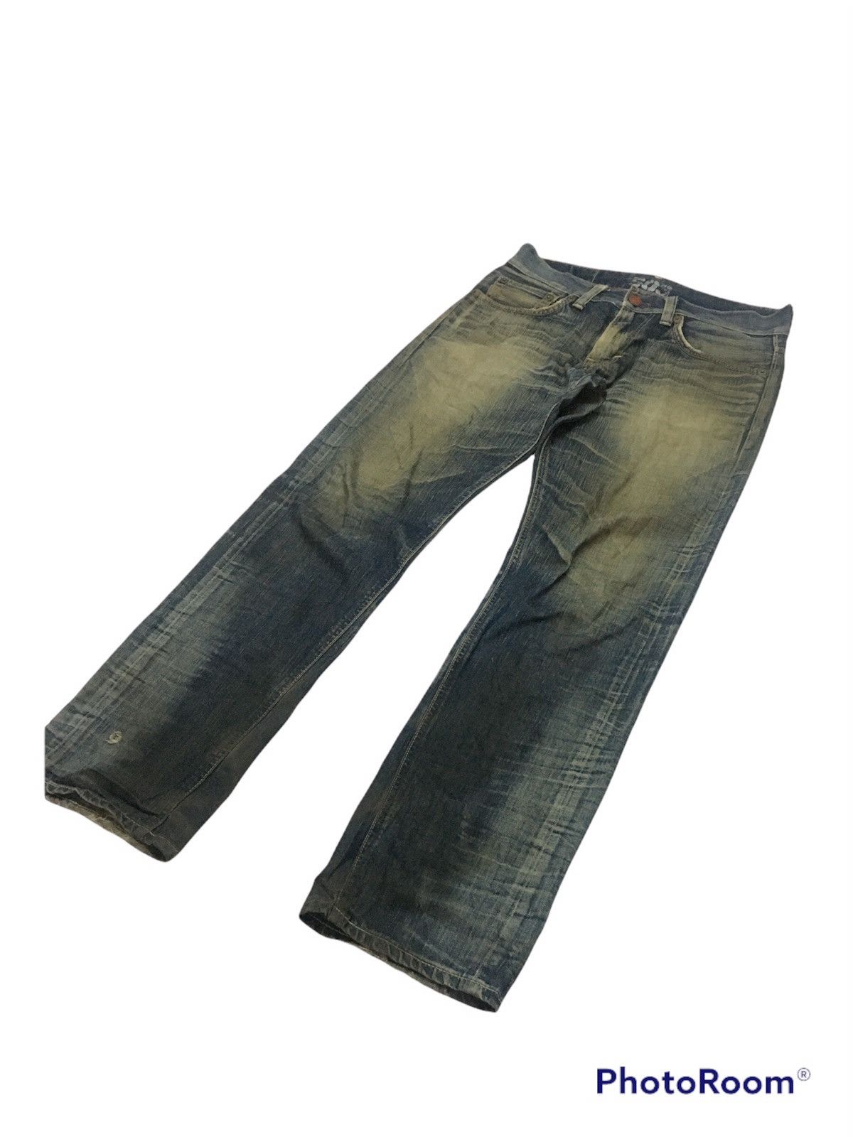 Edwin × Vintage 🔥SICK🔥Vintage Edwin 503 Blue Trip Distressed Denim pants Size US 32 / EU 48 - 5 Thumbnail
