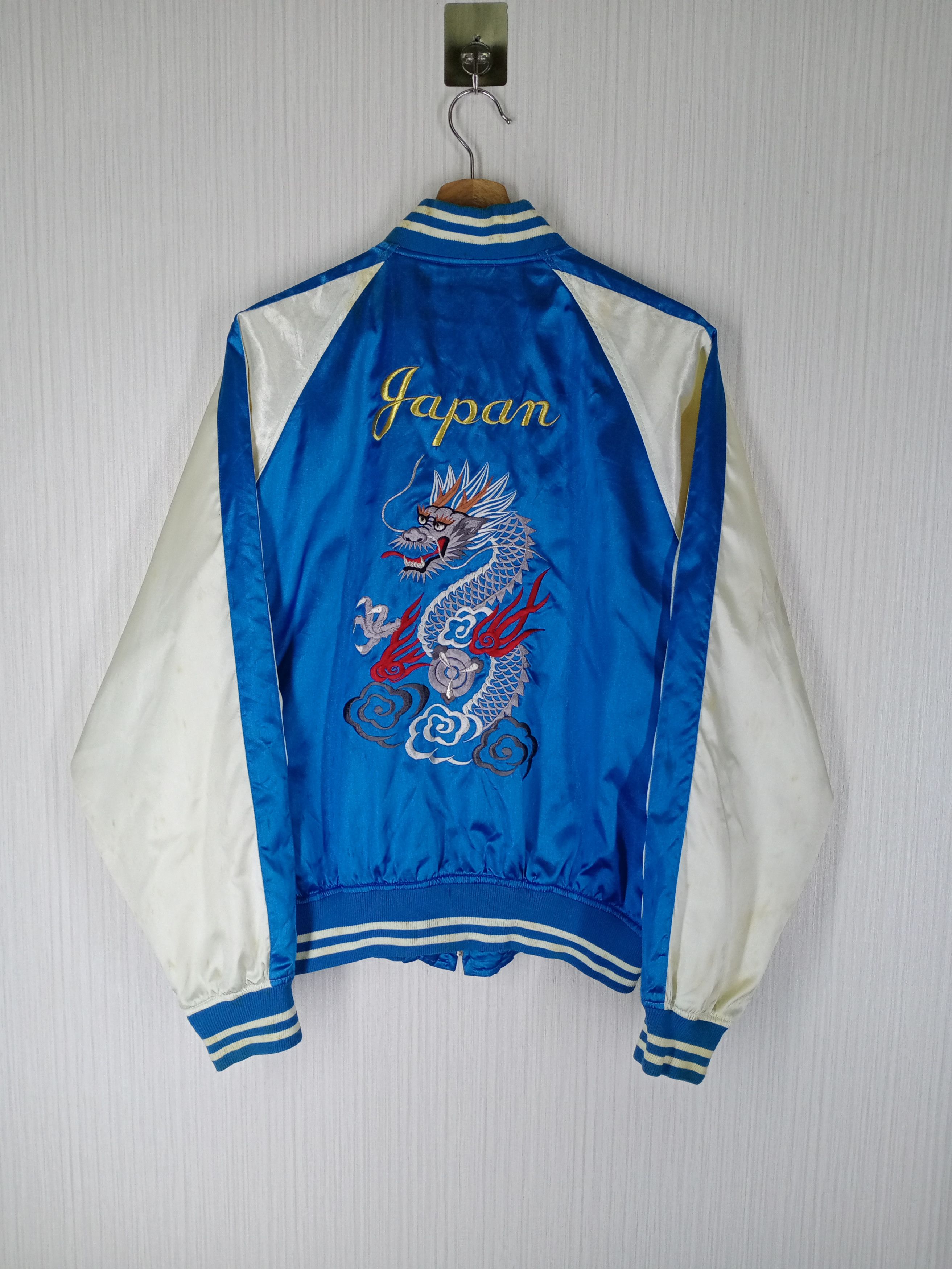 Japanese Dragon Embroidered Jacket | Unisex Streetwear Bomber | Retro Sukajan Style