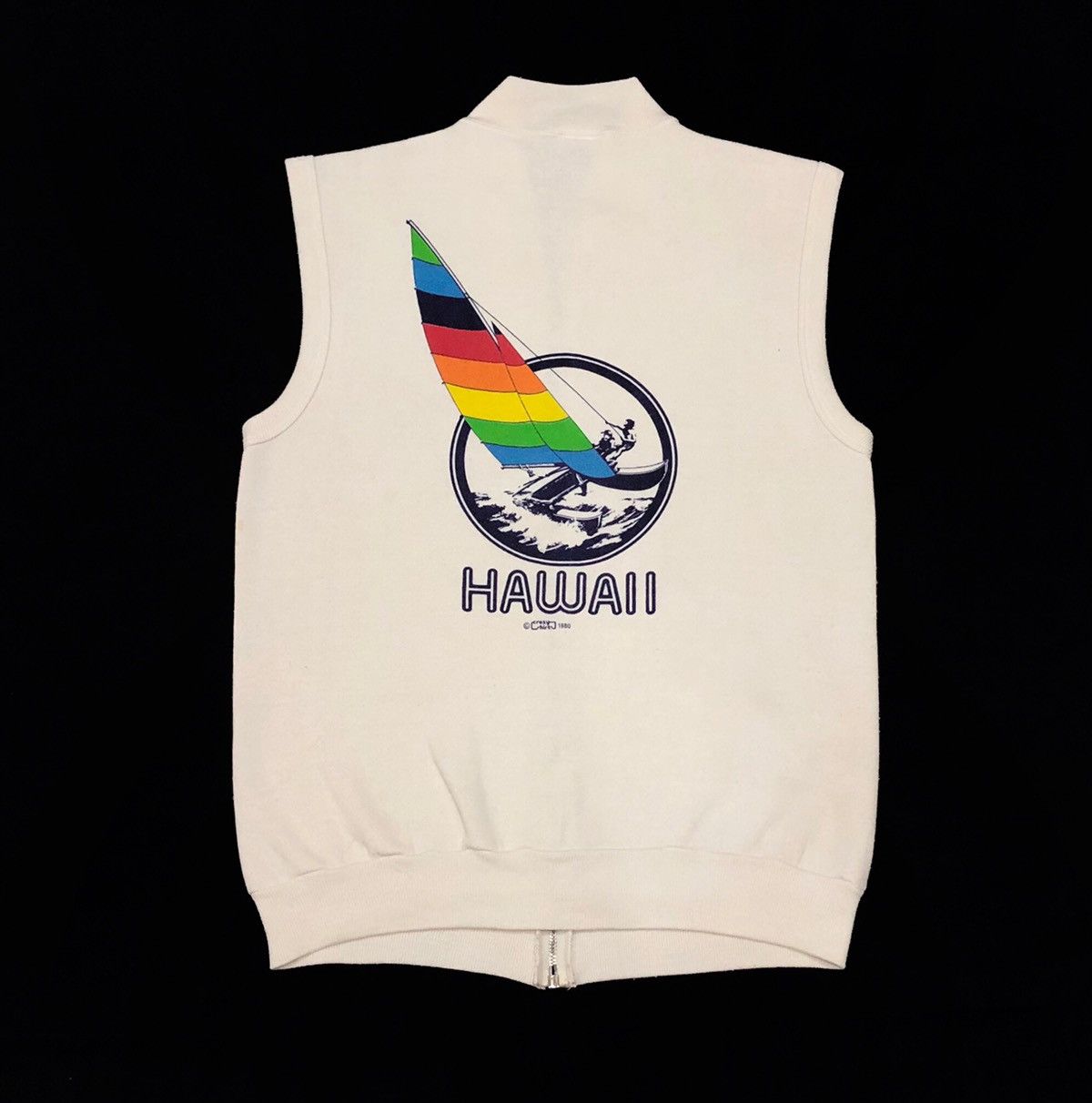 Vintage Vintage 1980 Hawaii Vest Sweatshirt Size US S / EU 44-46 / 1 - 1 Thumbnail