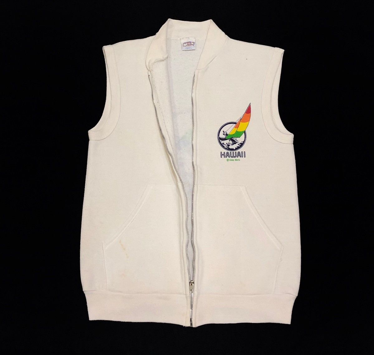 Vintage Vintage 1980 Hawaii Vest Sweatshirt Size US S / EU 44-46 / 1 - 2 Thumbnail