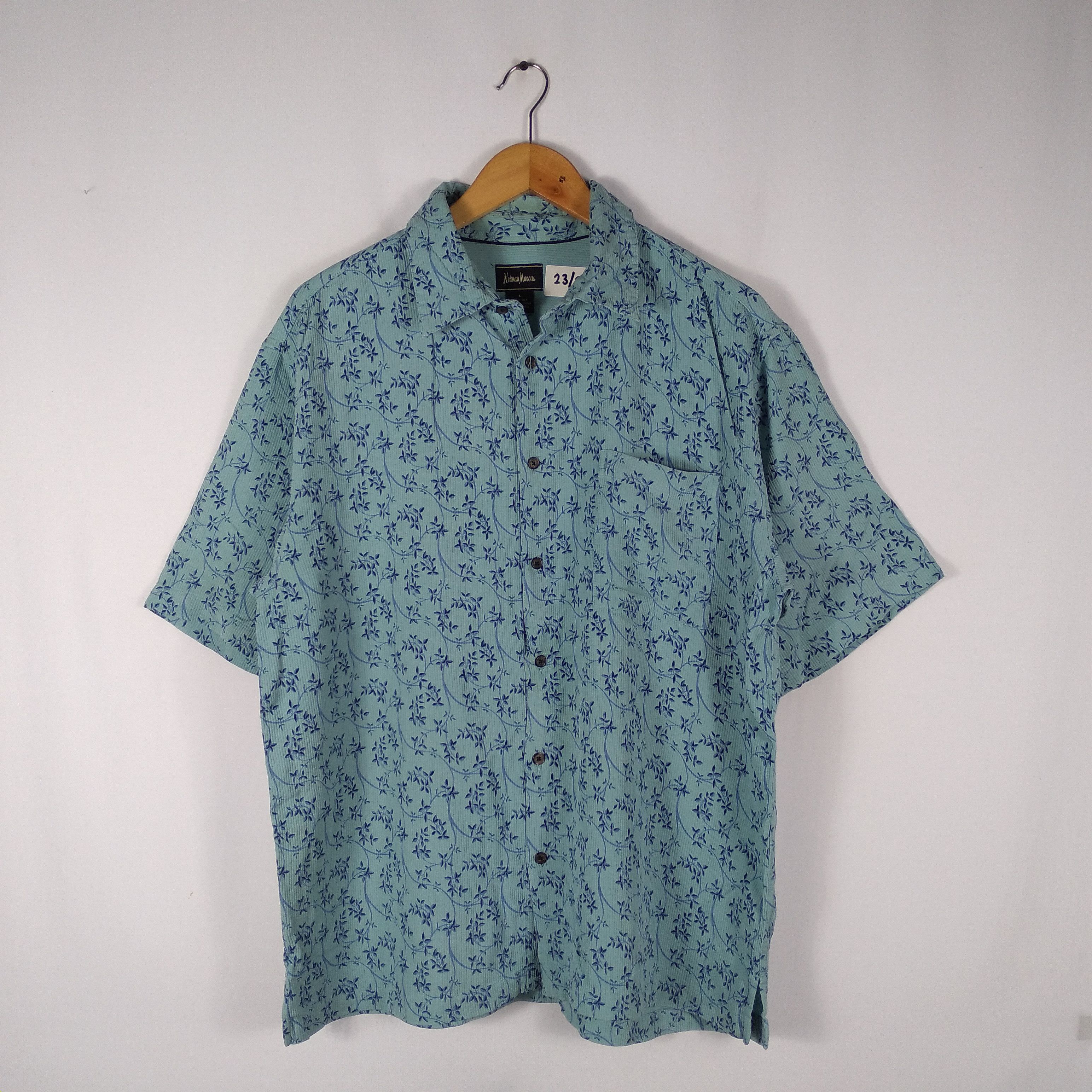 Neiman Marcus × Vintage Vintage Neiman Marcus Art Flower Button Up Shirt Size US M / EU 48-50 / 2 - 1 Thumbnail