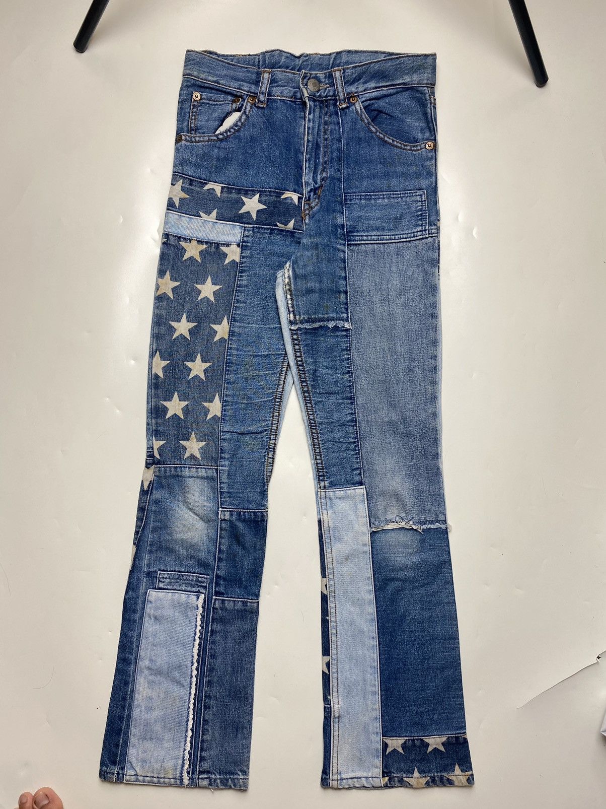 Hysteric Glamour 1990s Hysteric Mini - Patchwork Star Denim Pants Size 24" / US 00 / IT 34 - 10 Thumbnail