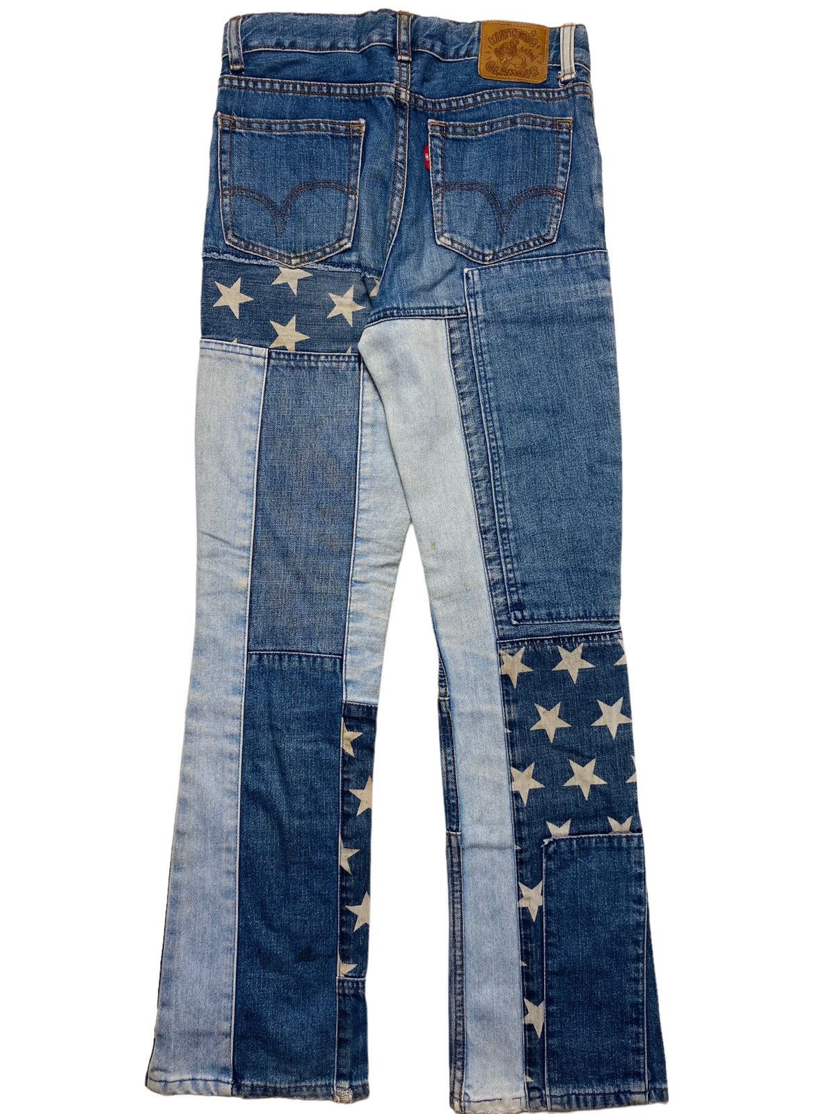 Hysteric Glamour 1990s Hysteric Mini - Patchwork Star Denim Pants Size 24" / US 00 / IT 34 - 2 Thumbnail