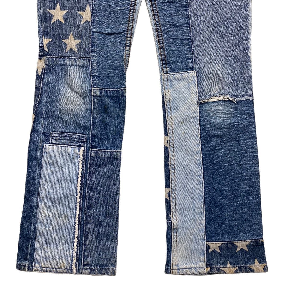 Hysteric Glamour 1990s Hysteric Mini - Patchwork Star Denim Pants Size 24" / US 00 / IT 34 - 4 Thumbnail