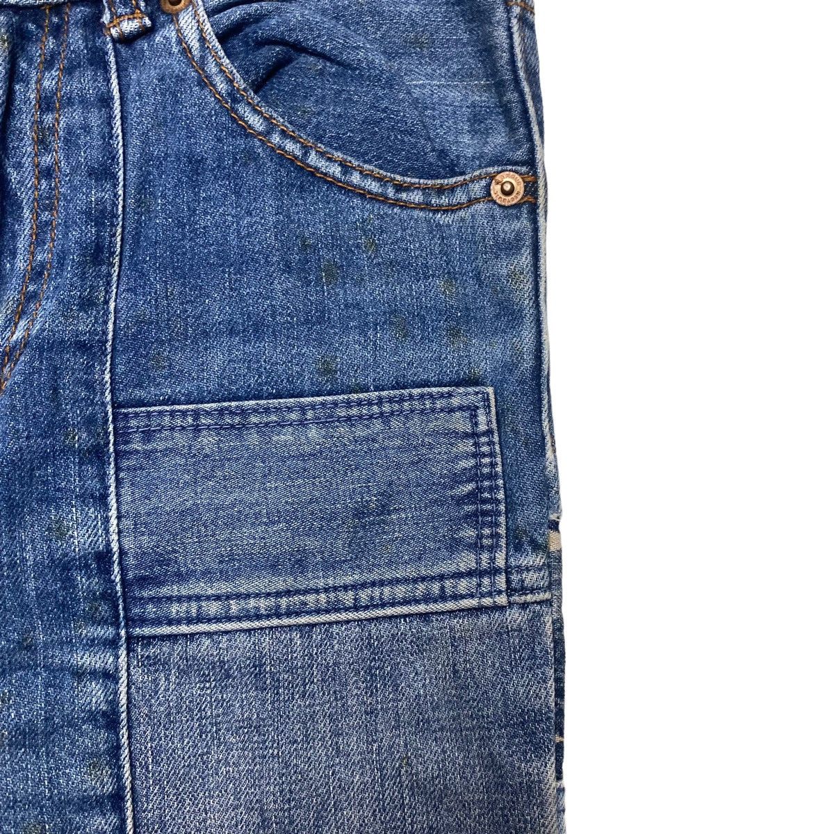 Hysteric Glamour 1990s Hysteric Mini - Patchwork Star Denim Pants Size 24" / US 00 / IT 34 - 8 Thumbnail