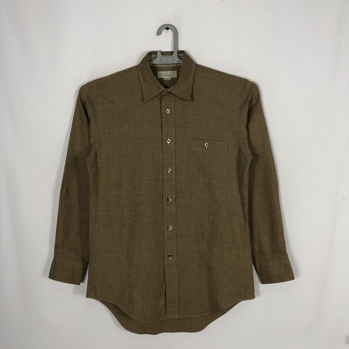 Aquascutum × Designer × Vintage 🔥Rare🔥Aquascutum Wool Button Up Casual Workers Shirts Size US S / EU 44-46 / 1 - 1 Thumbnail