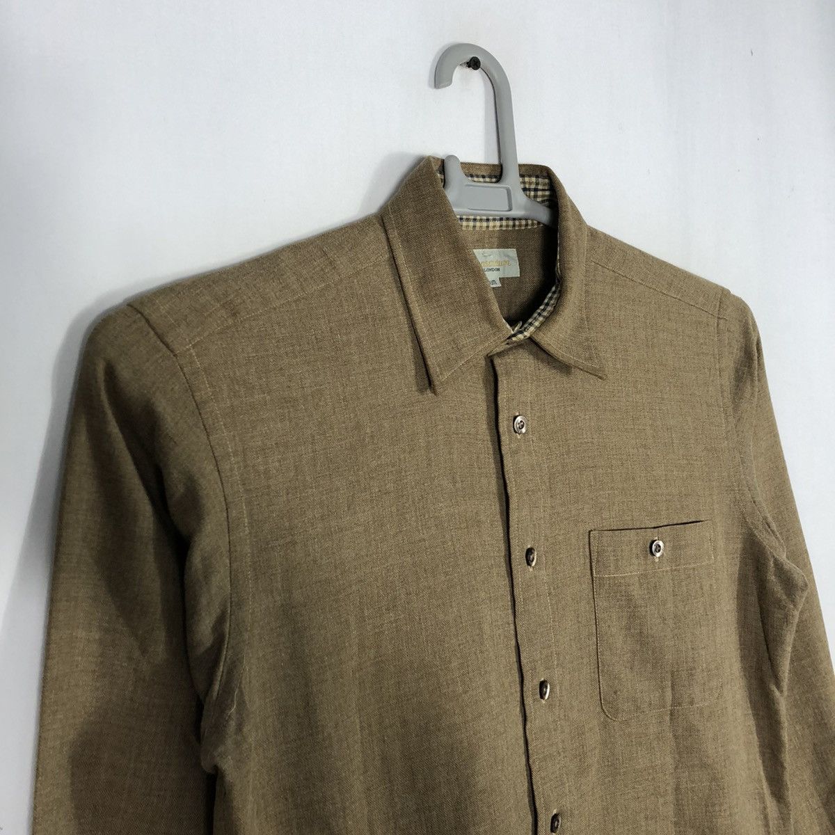 Aquascutum × Designer × Vintage 🔥Rare🔥Aquascutum Wool Button Up Casual Workers Shirts Size US S / EU 44-46 / 1 - 8 Thumbnail