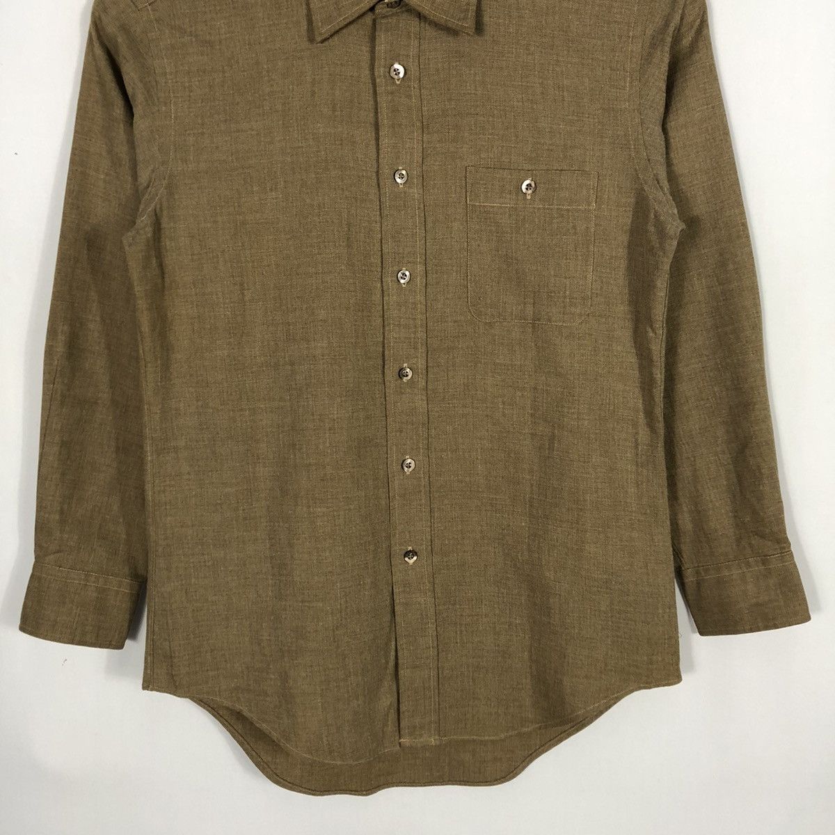 Aquascutum × Designer × Vintage 🔥Rare🔥Aquascutum Wool Button Up Casual Workers Shirts Size US S / EU 44-46 / 1 - 3 Thumbnail