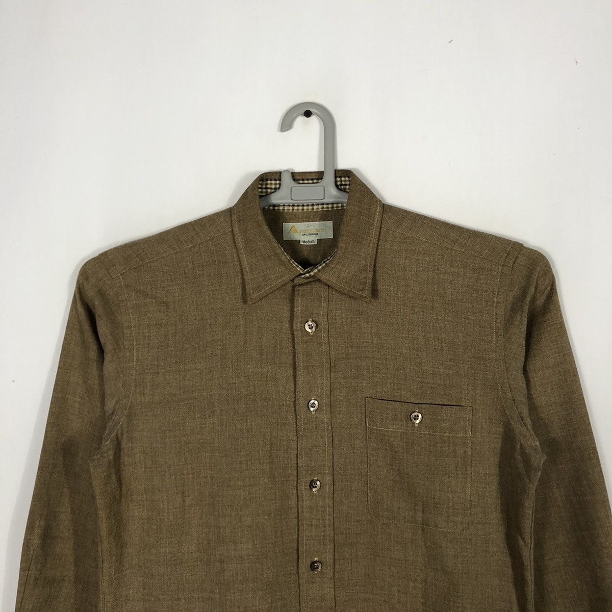 Aquascutum × Designer × Vintage 🔥Rare🔥Aquascutum Wool Button Up Casual Workers Shirts Size US S / EU 44-46 / 1 - 2 Thumbnail
