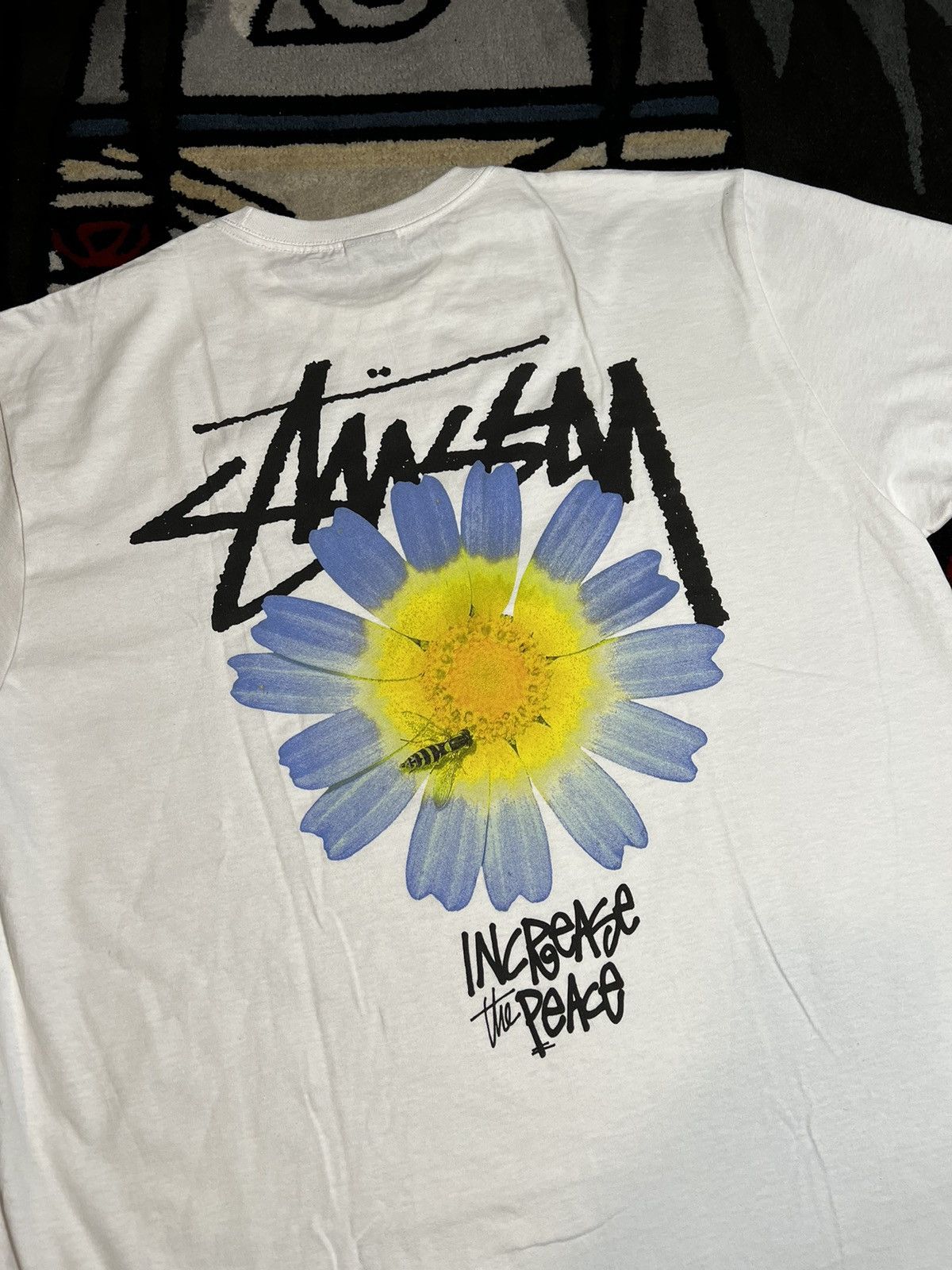 Streetwear × Stussy Stussy ITP Flower White Tee Large | Grailed